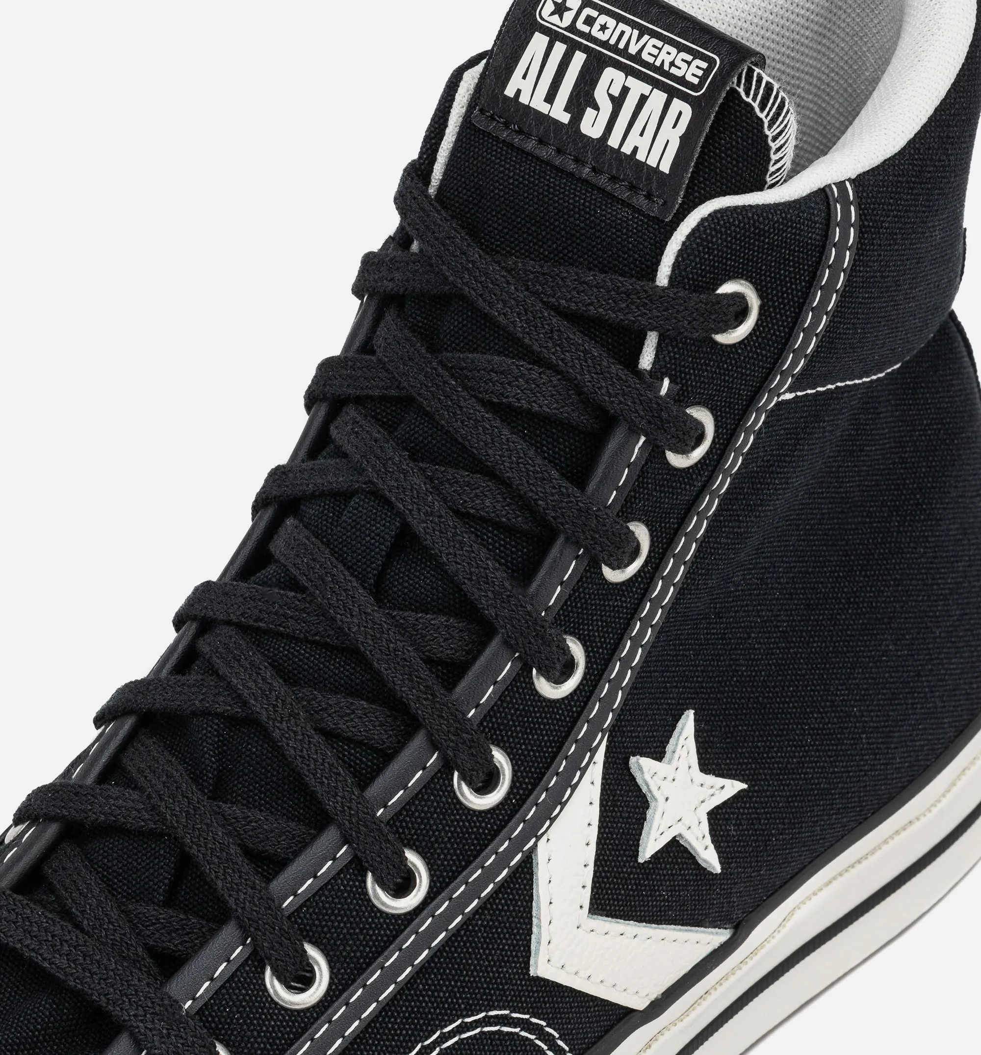 Star Player 76 High Top Mens Lifestyle Shoe - Black/Vintage White Lightweight Upper Material