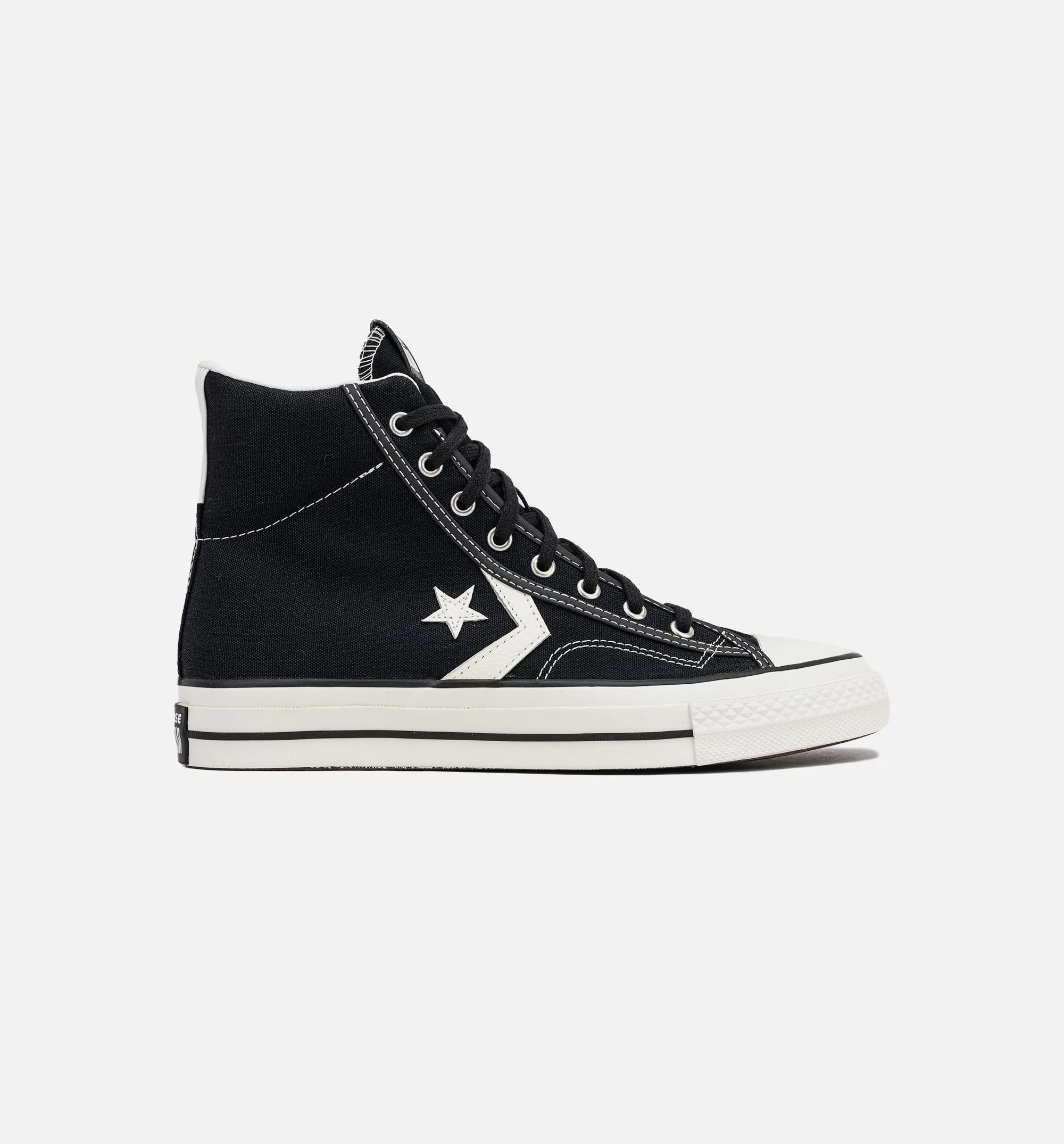 Star Player 76 High Top Mens Lifestyle Shoe - Black/Vintage White Easy Grip