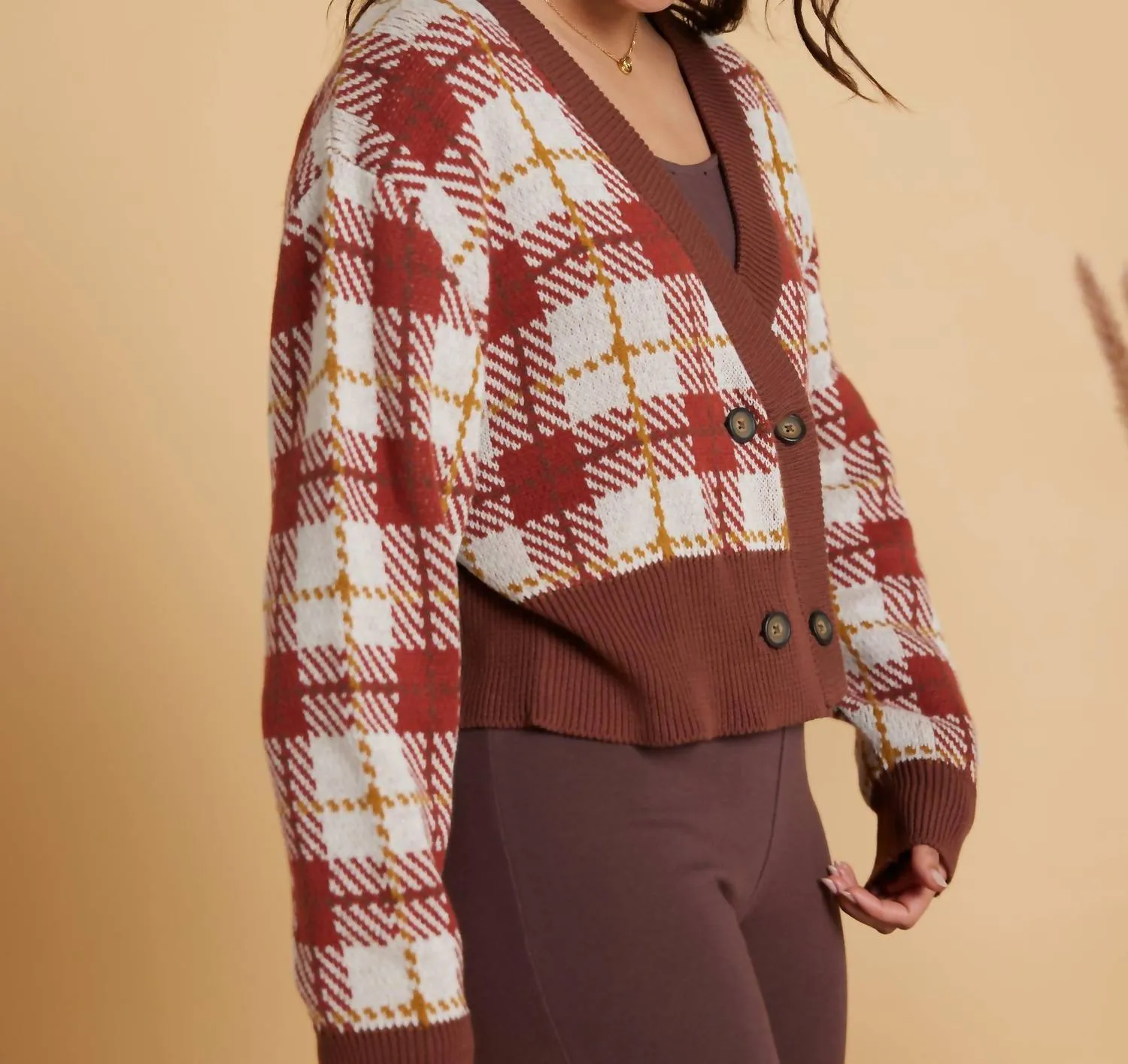 Cardigan Harlow À Carreaux