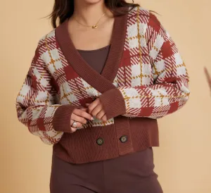 Cardigan Harlow À Carreaux