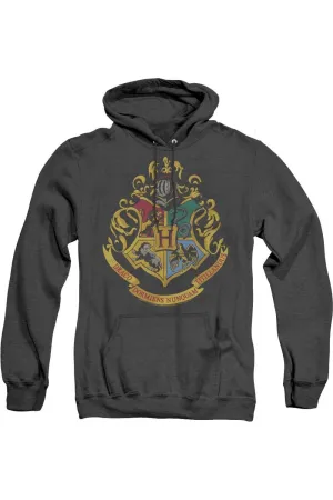 Pull à capuche adulte en molleton gris avec écusson Harry Potter Poudlard
