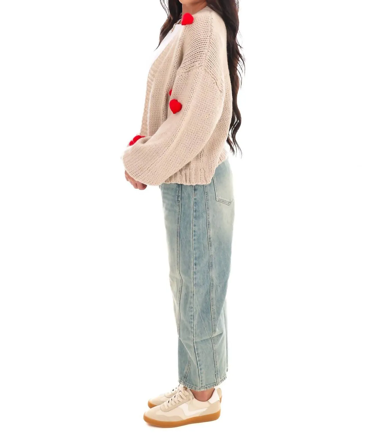 Cardigan tricoté authentique en sable