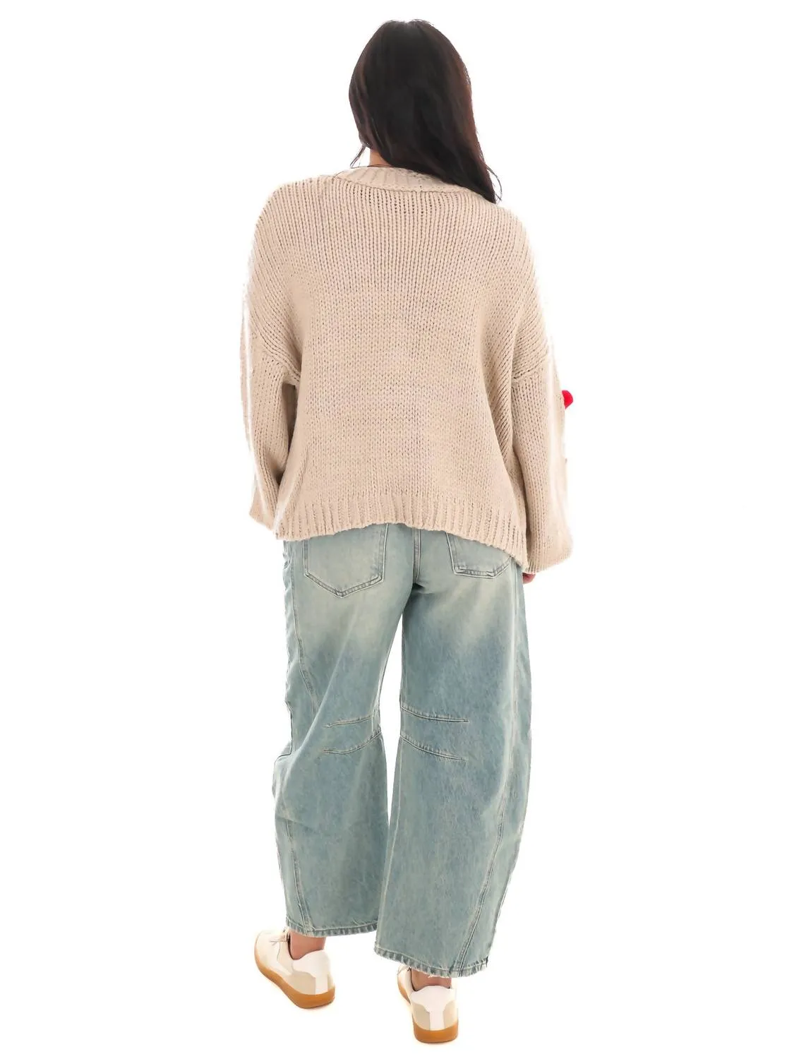 Cardigan tricoté authentique en sable