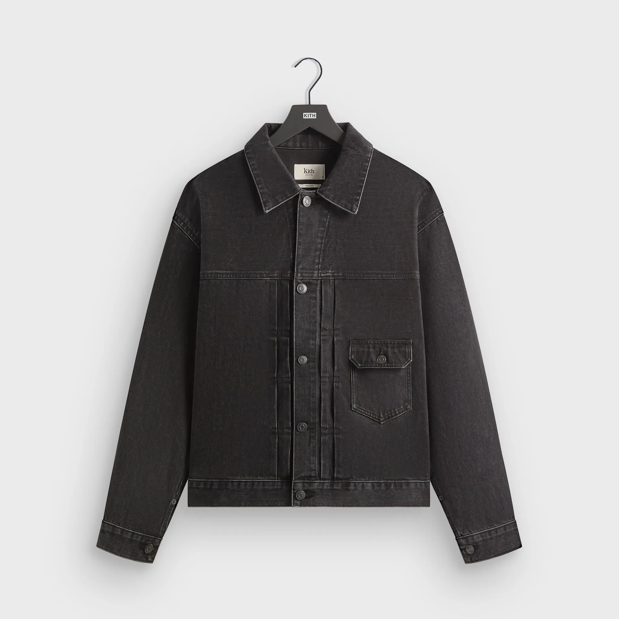 Kith Alonzo Denim Jacket - Xavier Wash Velvety Finish Adjustable - Decoration