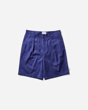 Men'S Wrks2001 Shorts Blue Checkered-Fit Smooth Fleece