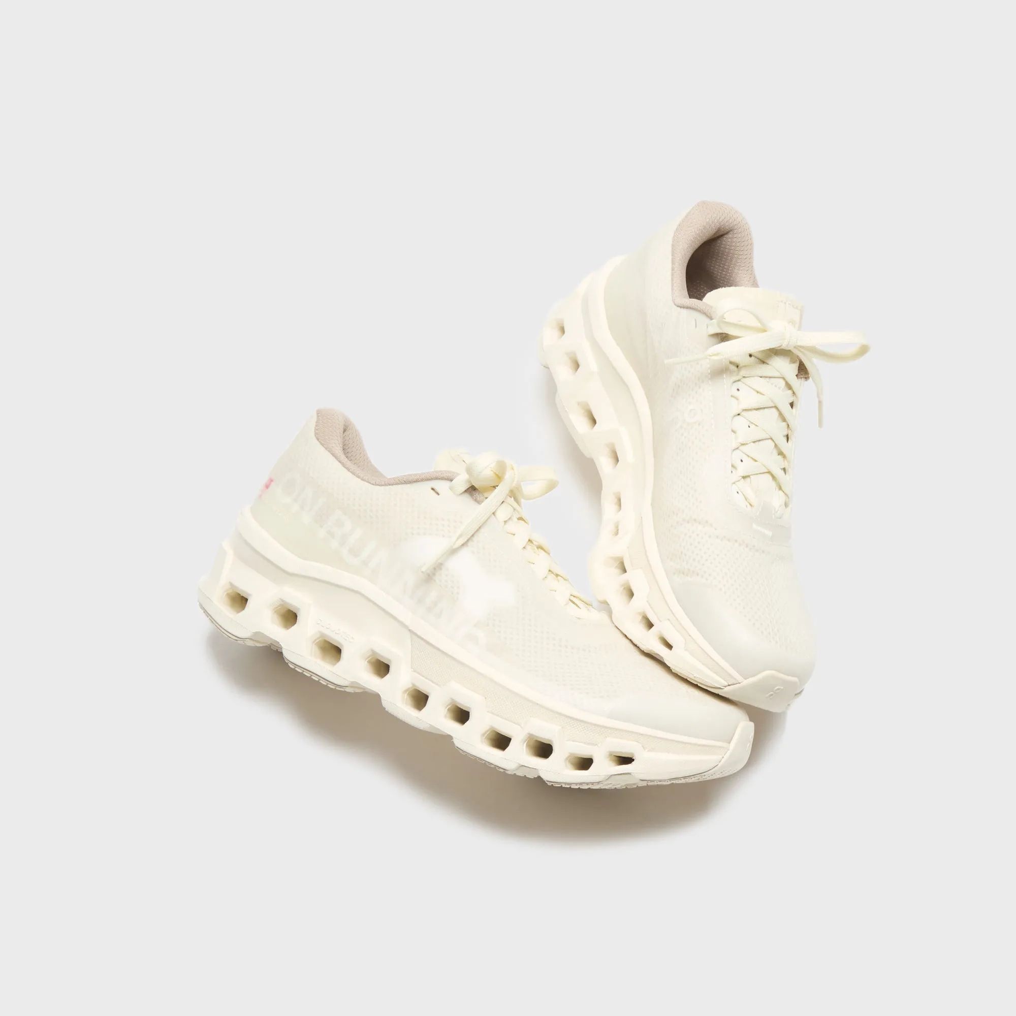 On Running X Invincible Cloudmonster 2 - Ivory / Cream Supportive Footwear For Gym Meticulous