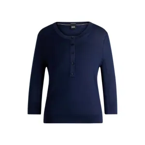 Pull col Henley en laine Mérinos