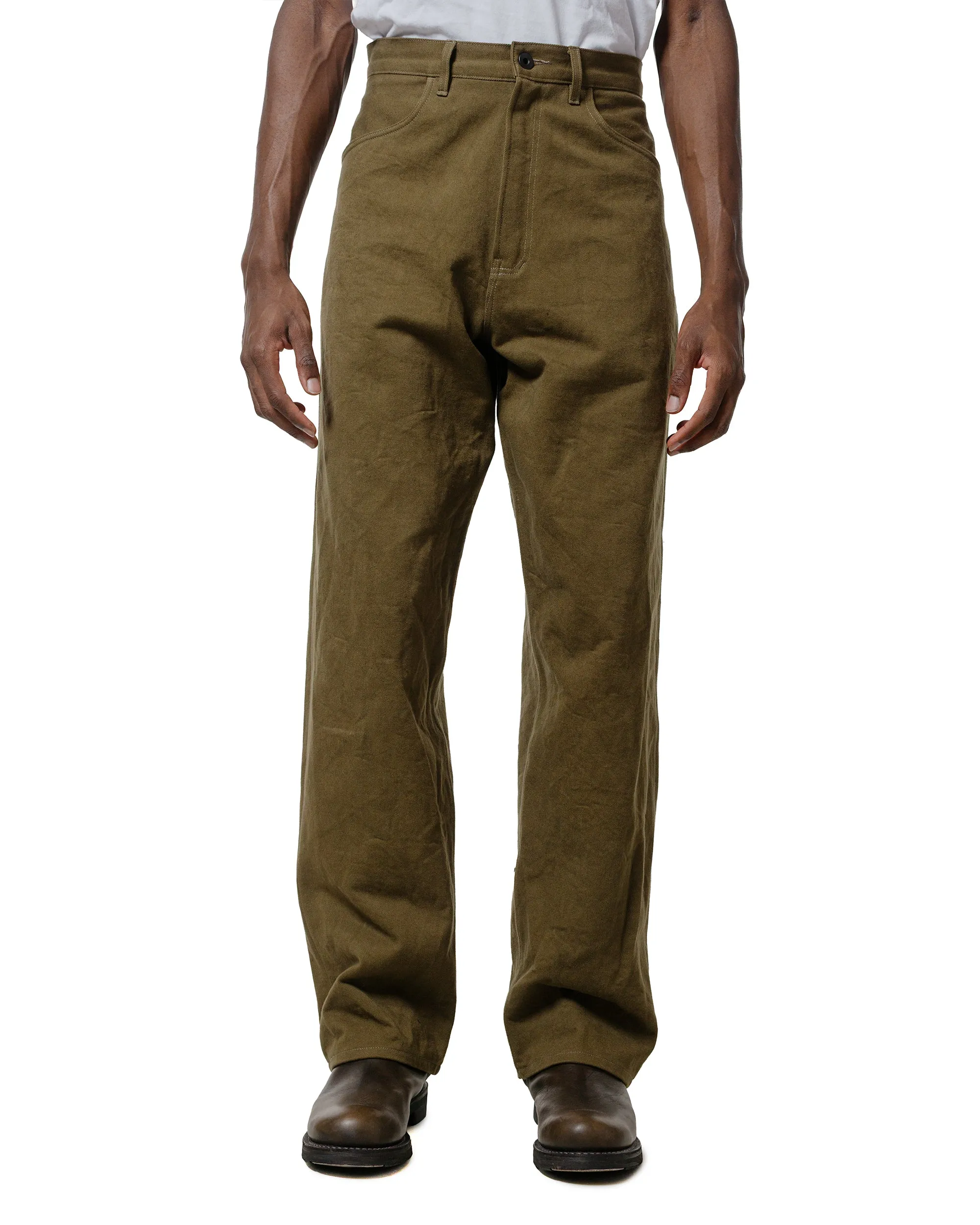 Henry'S Curved Jeans Crushed Olive Moto Jacket