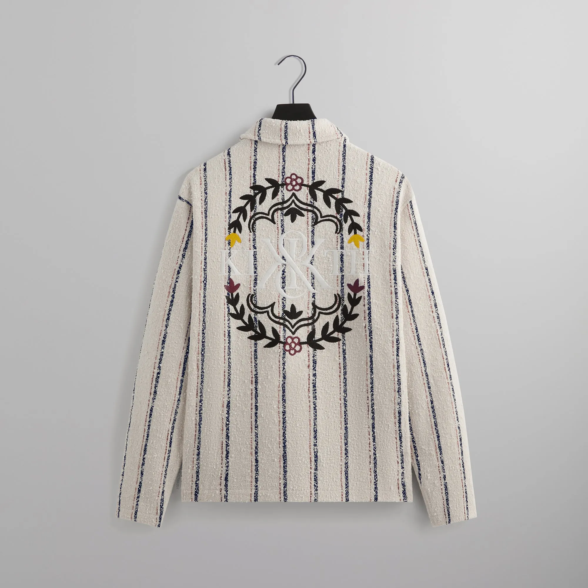 Kith Striped Boucle Coaches Jacket - Whisper Comfortable Carnival Wear Punching