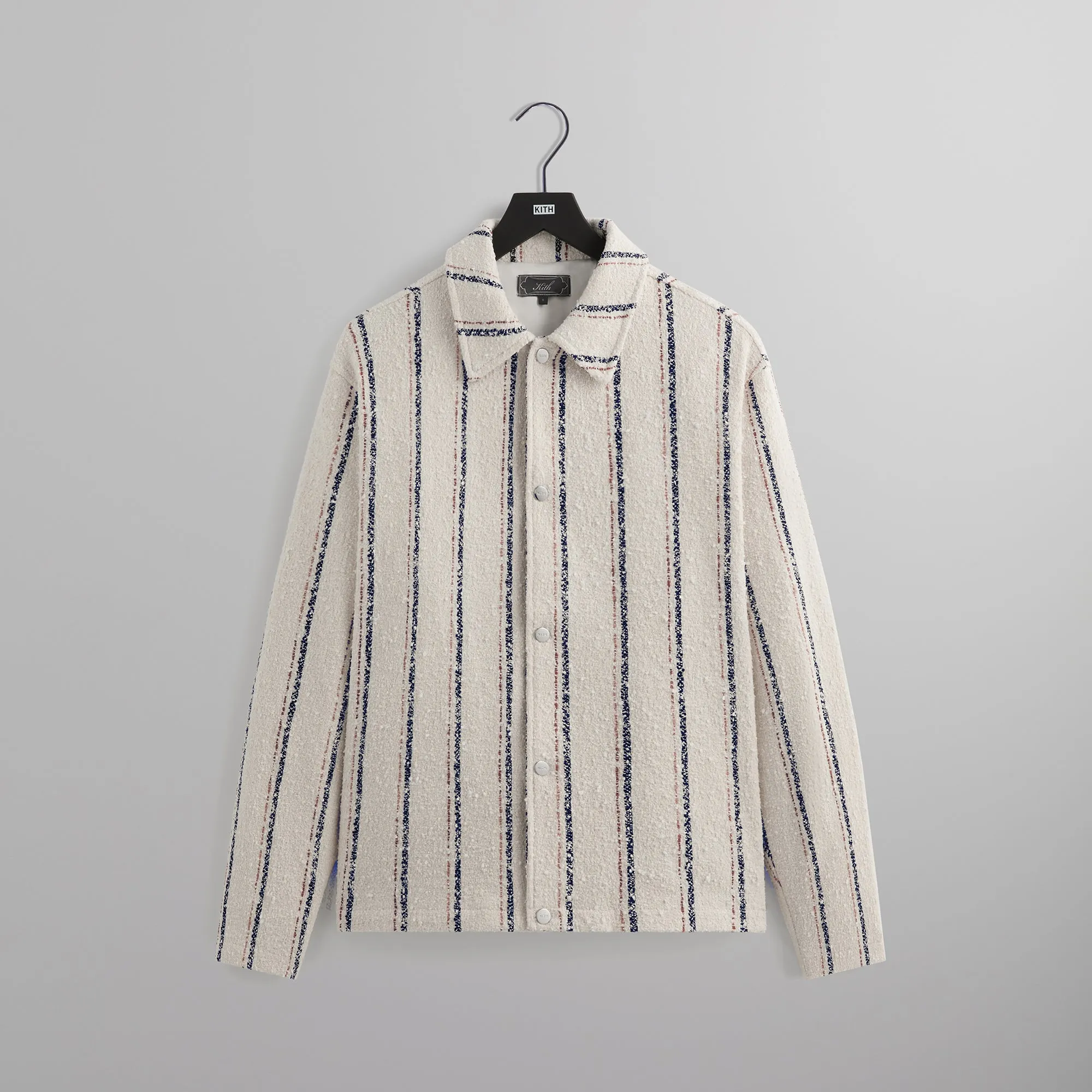 Kith Striped Boucle Coaches Jacket - Whisper Straps With Patternings Comfortable Skatinging