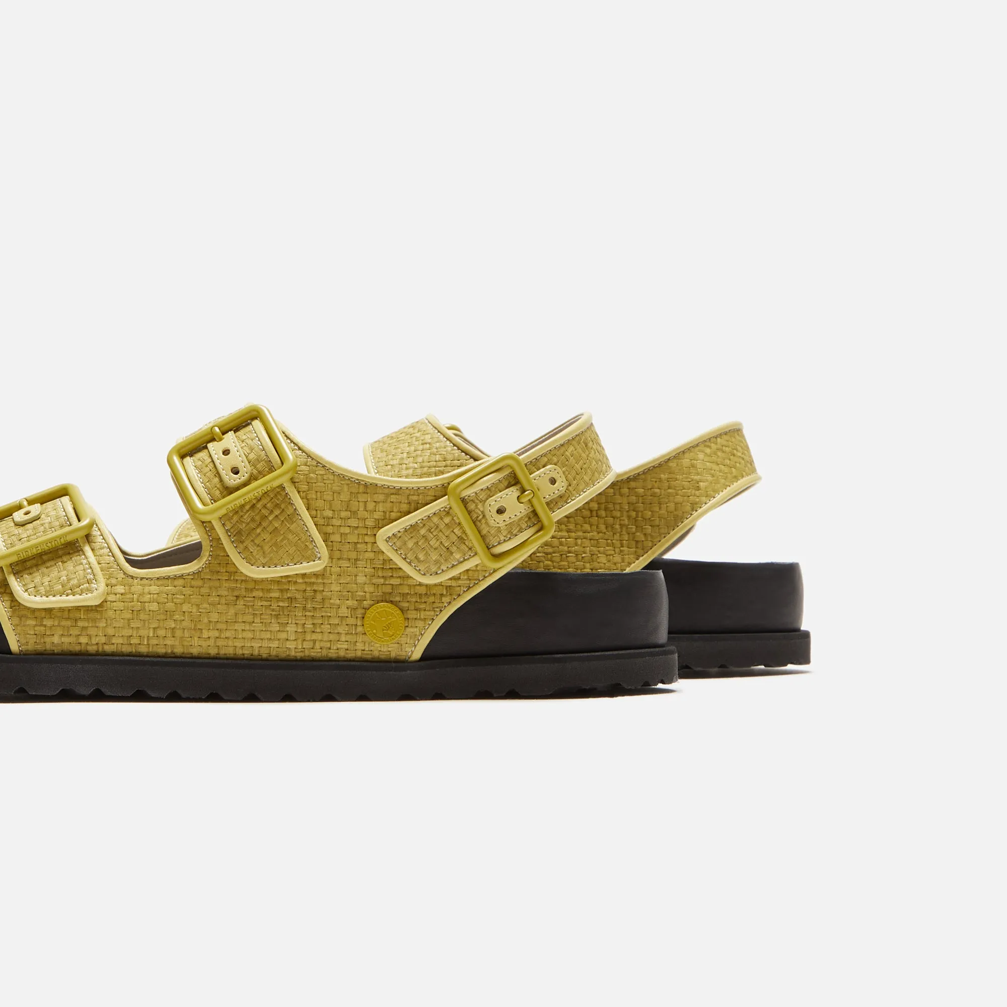 Night Running Comfortable Selling Birkenstock Milano Raffia - Luxe Golden Olive