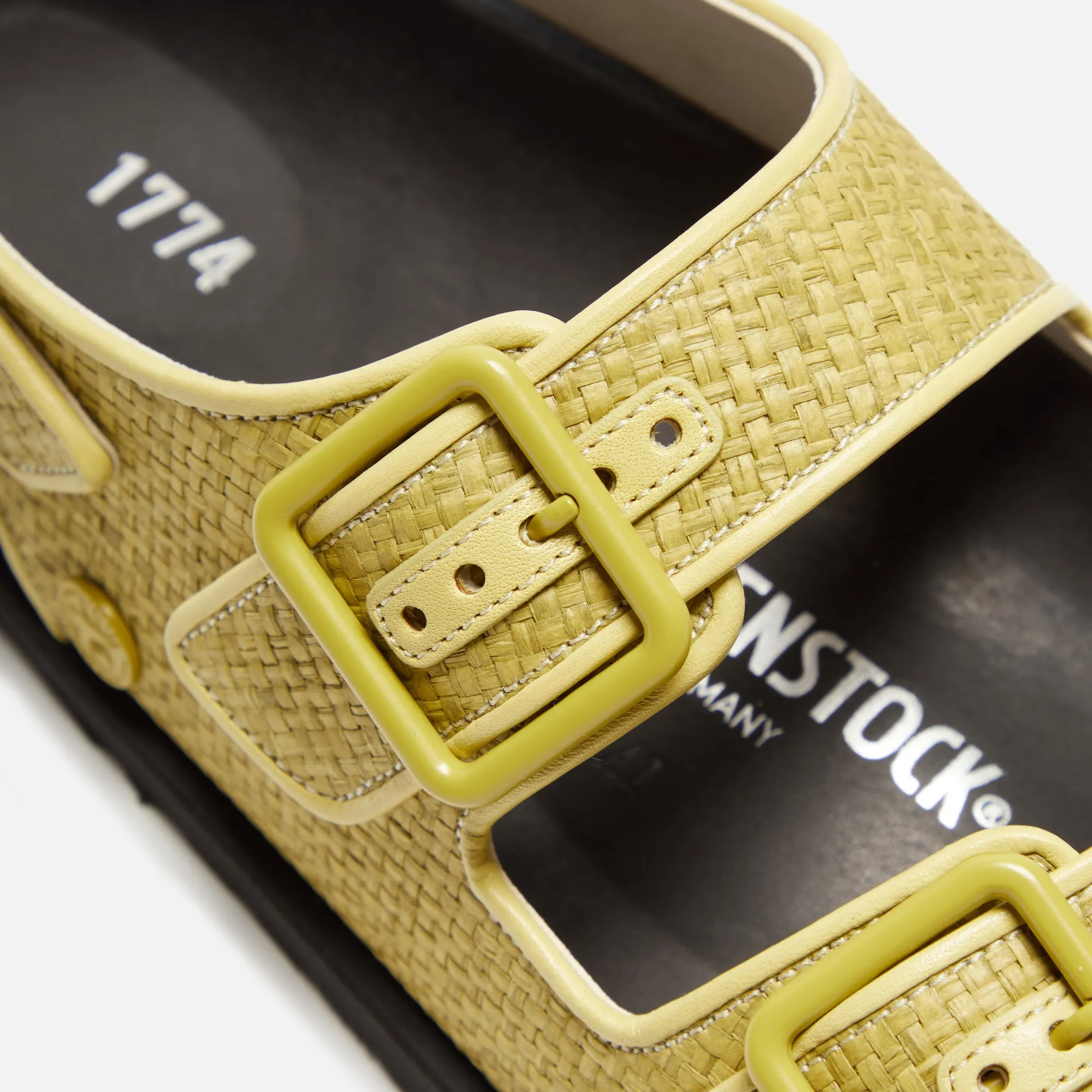 Comfort Plans Birkenstock Milano Raffia - Luxe Golden Olive