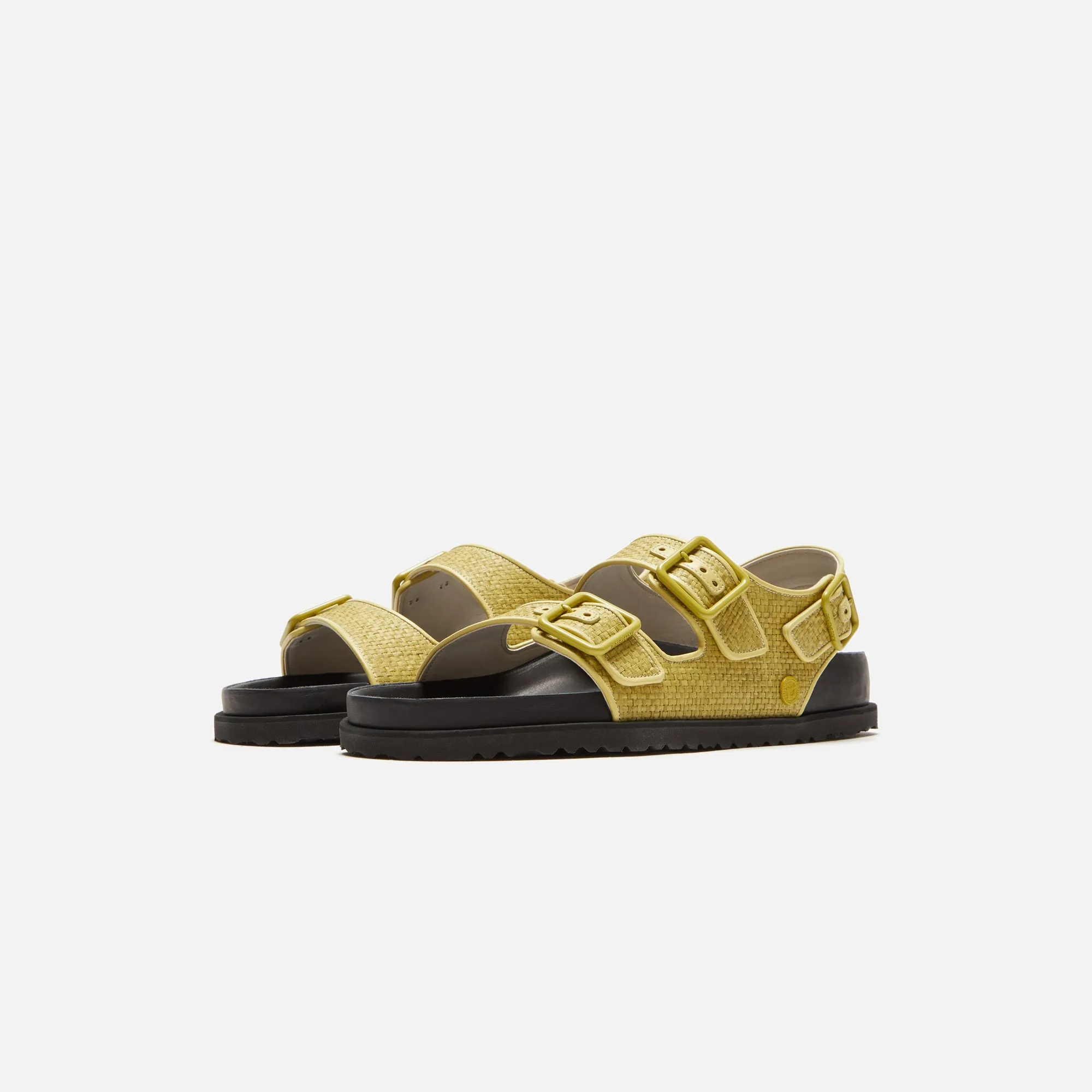 Self-Raising Flexible Upper Design Principle Birkenstock Milano Raffia - Luxe Golden Olive