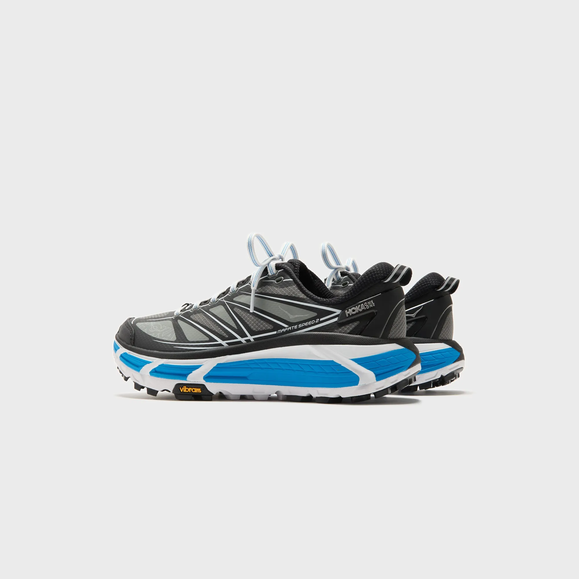 Hoka Mafate Speed 2 - Black / White Comfortable Slip On Mules