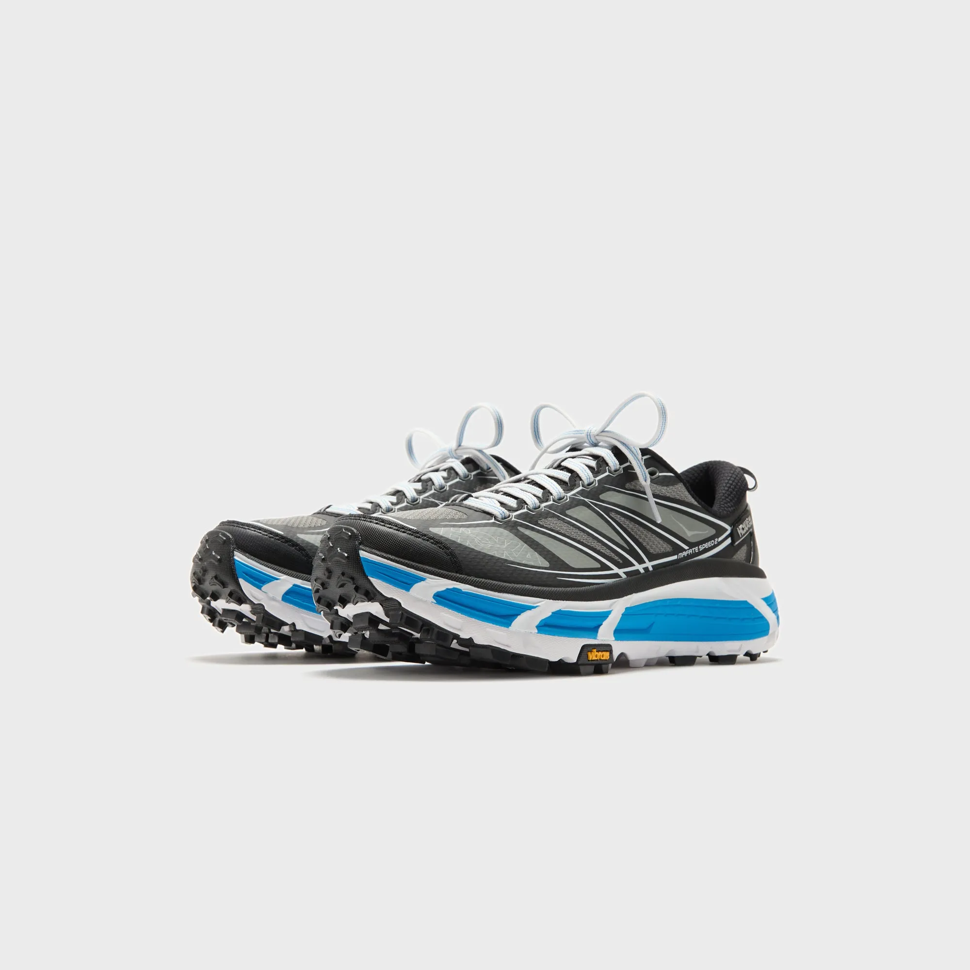 Hoka Mafate Speed 2 - Black / White Walk with Power