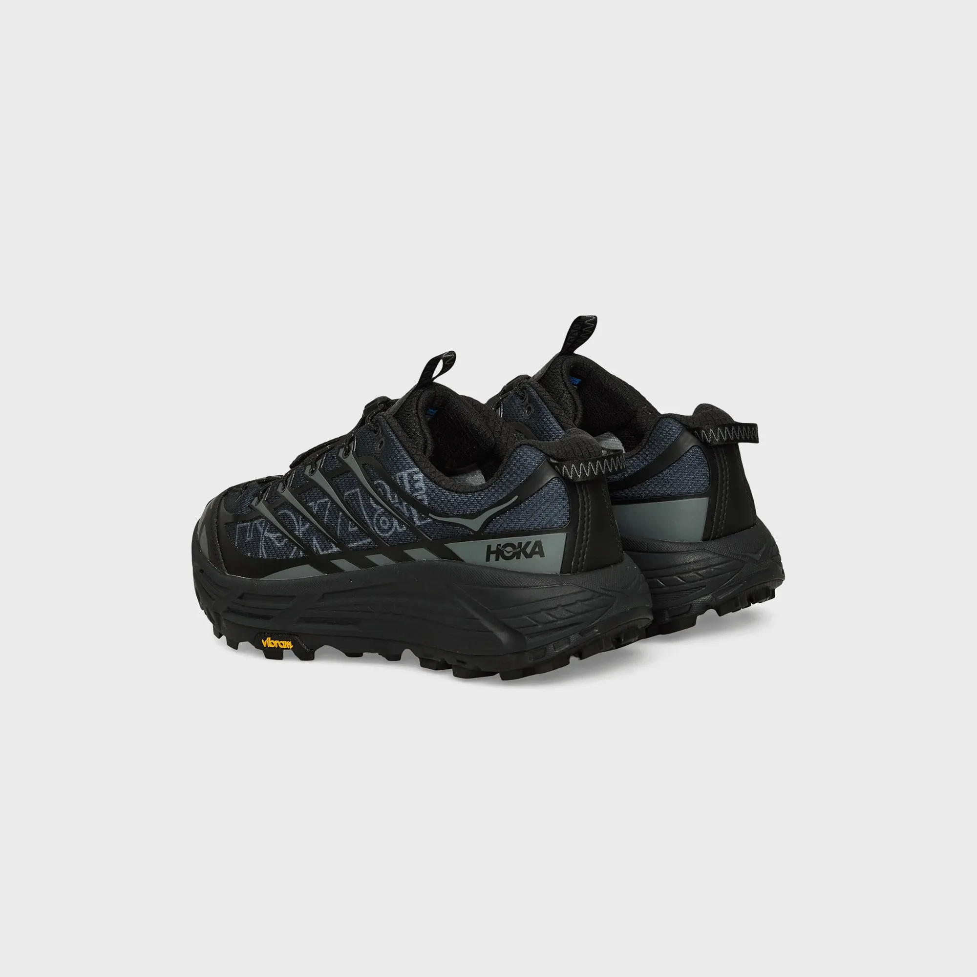 Hoka U Mafate Three2 Wordmark - Black / Outer Orbit Shock - Dissipation