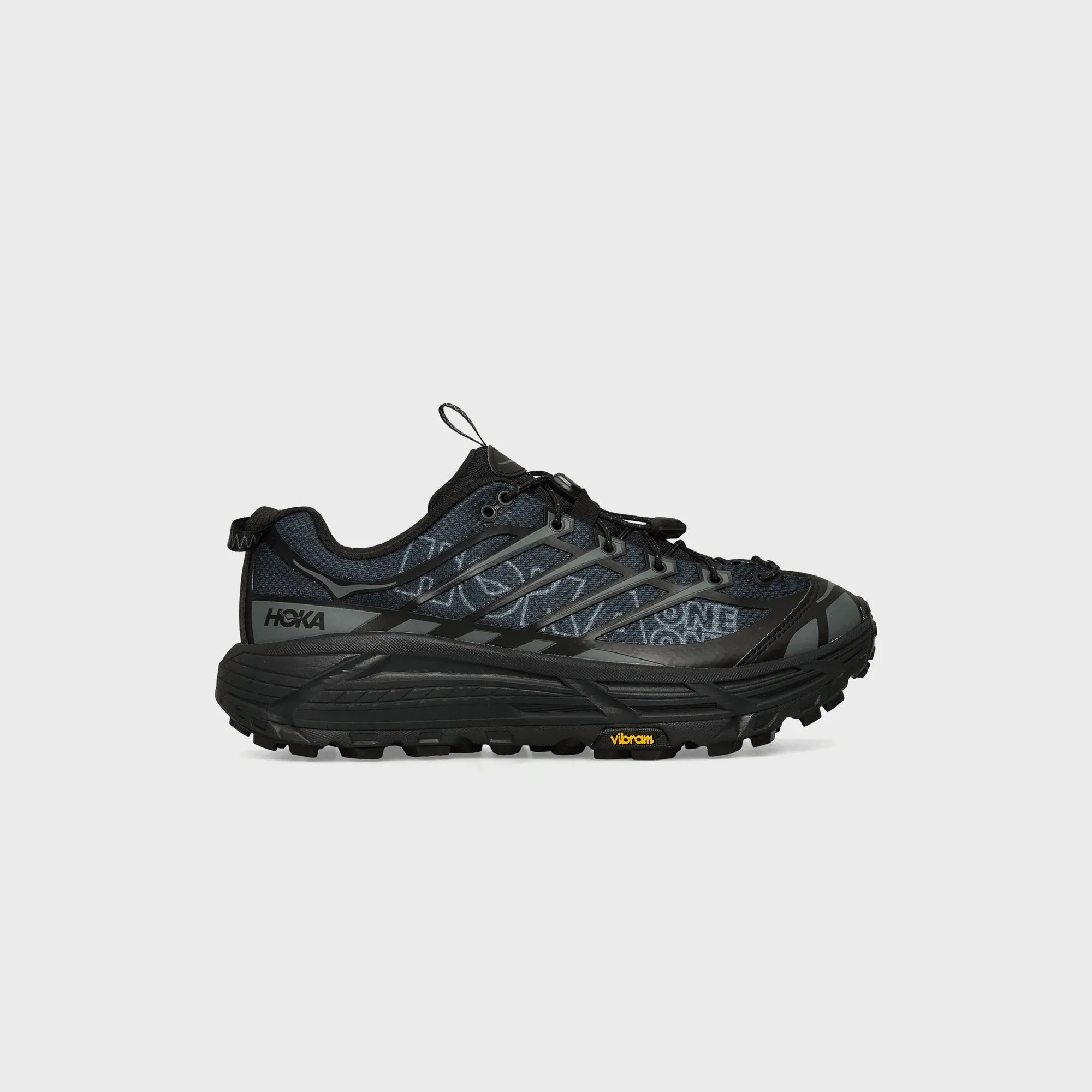 Hoka U Mafate Three2 Wordmark - Black / Outer Orbit DetachableCleats Split Sleeve