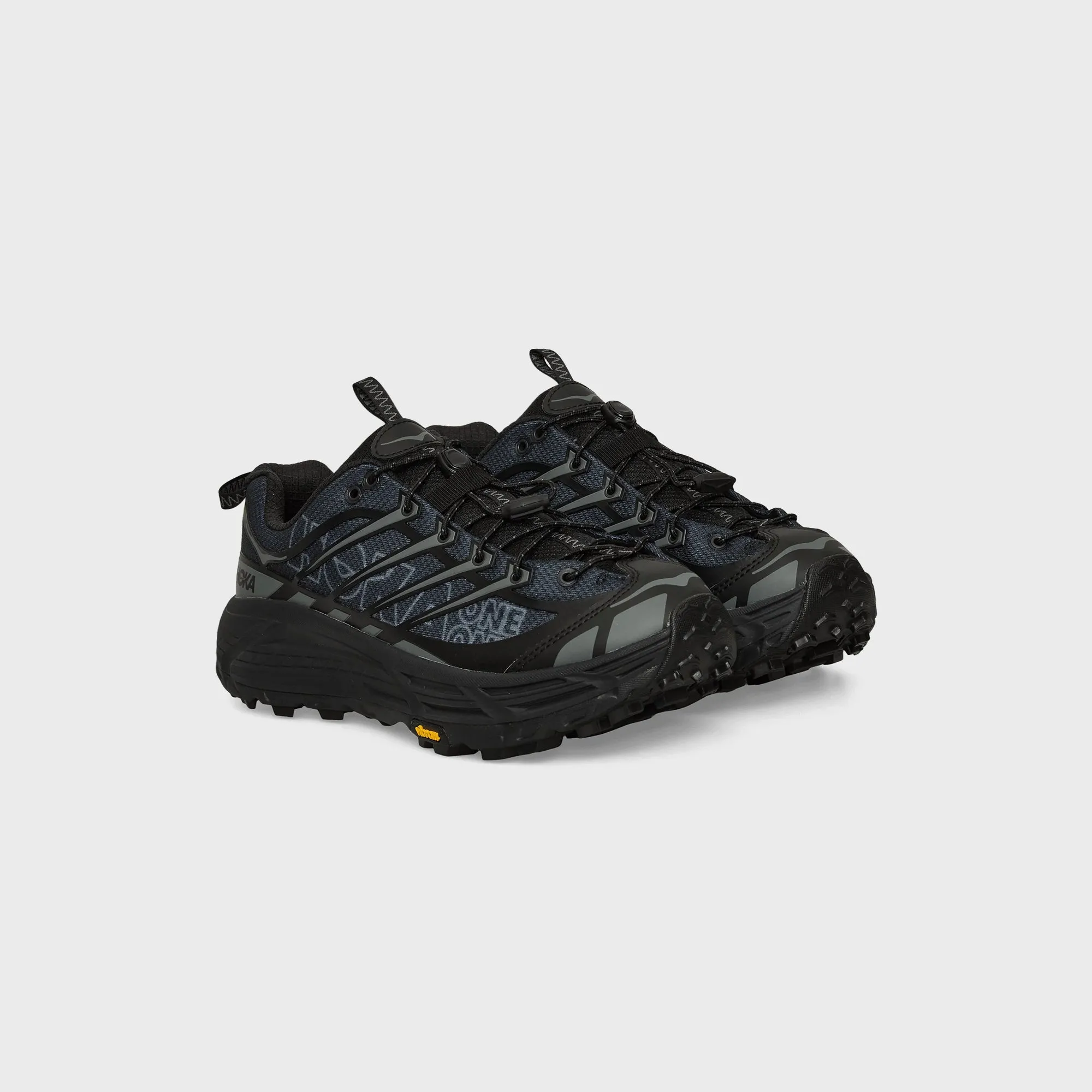 Comfort-Fit Hoka U Mafate Three2 Wordmark - Black / Outer Orbit