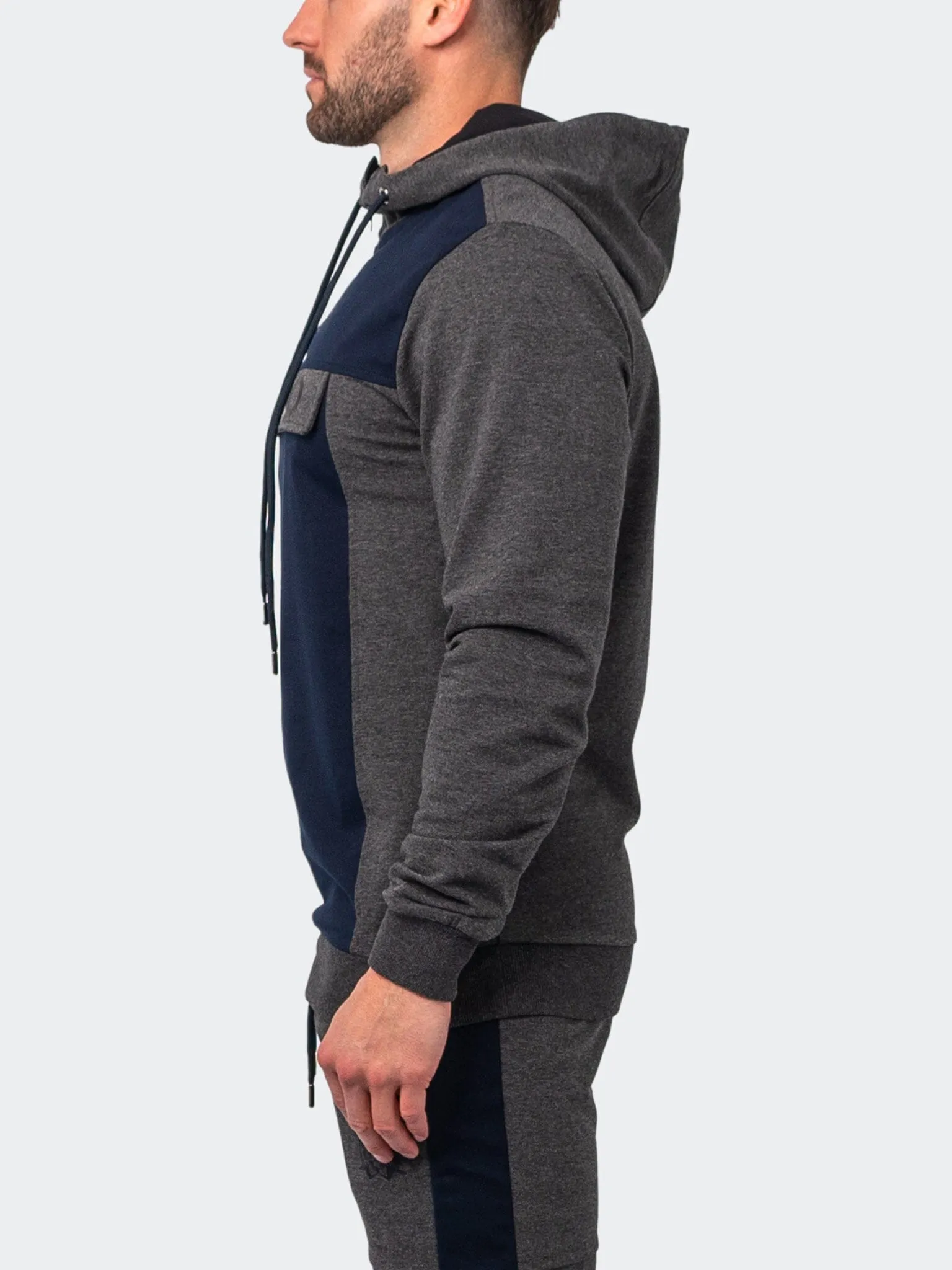 Hoodie carré gris