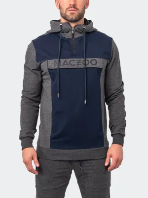 Hoodie carré gris
