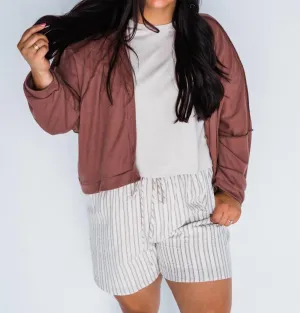 Cardigan thermique Chaud et Froid en Mauve