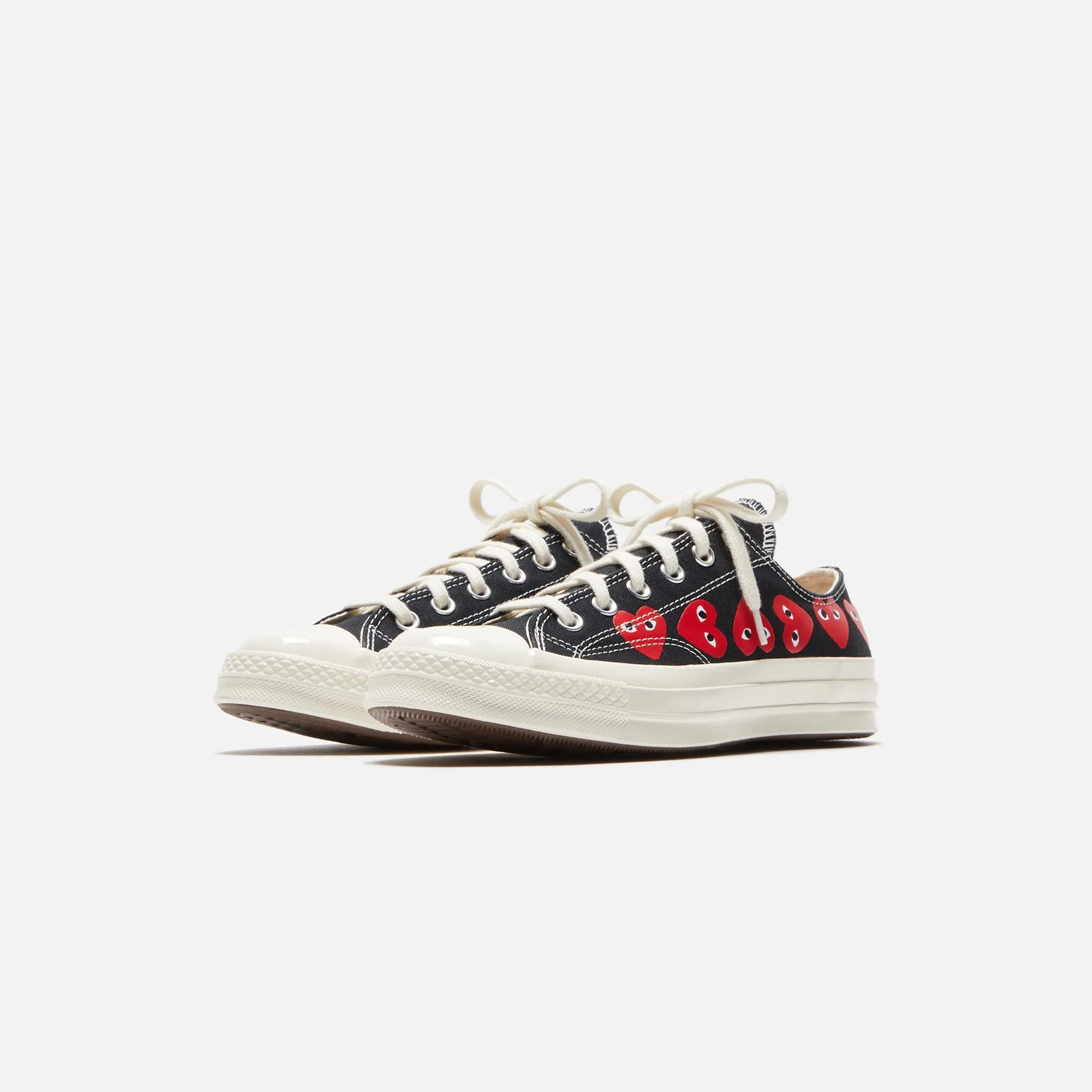 Comme Des Garons Play X Converse Multi Heart Low Top - Black / Red Born to Stand Out