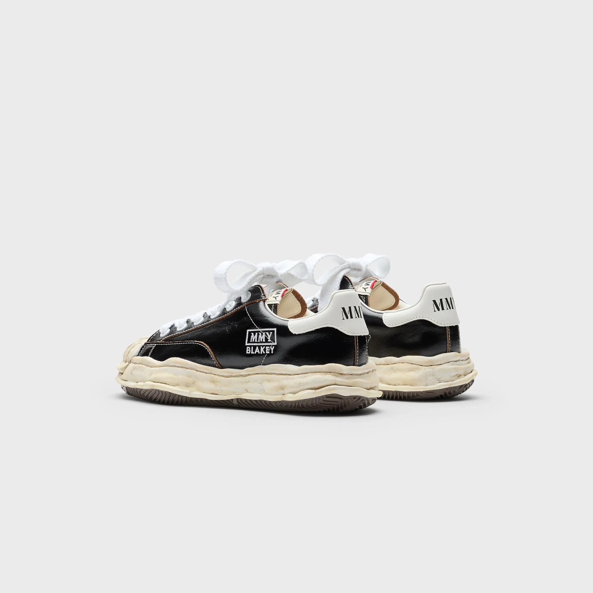 Not for the Ordinary Mihara Yasuhiro Blakey Original Sole Wrinkled Leather Low Top Sneaker - Black