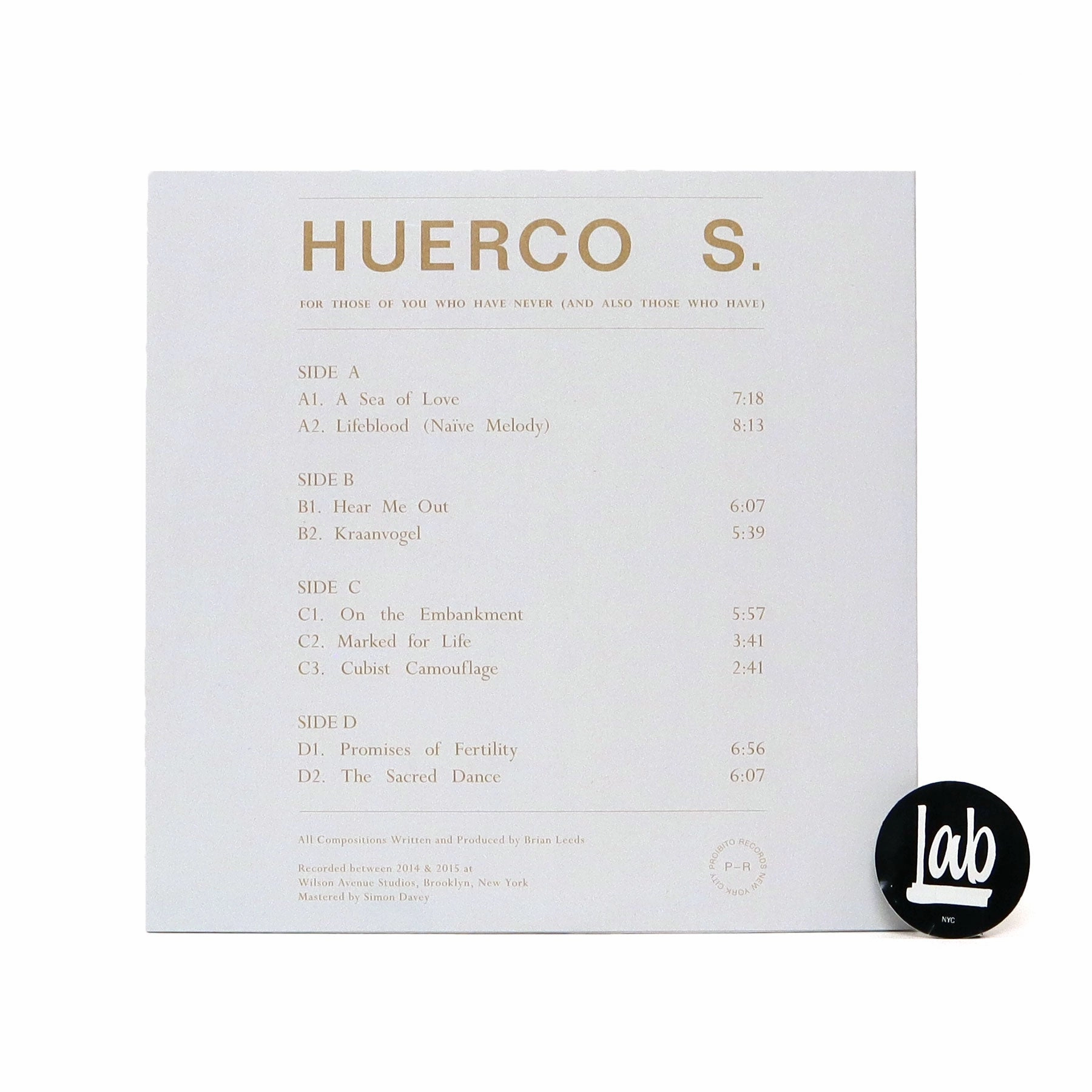 Huerco S.: For Those Of You Who Have Never (And Also Those Who Have) Vinyl 2LP