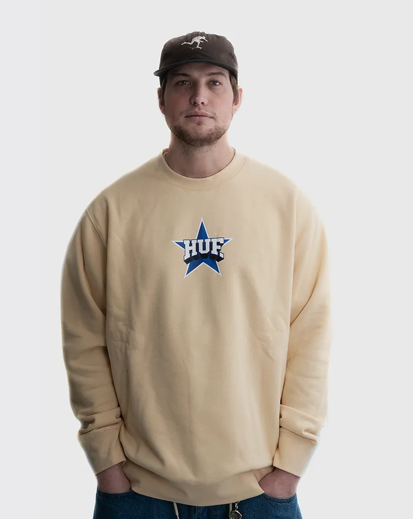 Bendability Huf All Star Crewneck - Wheat
