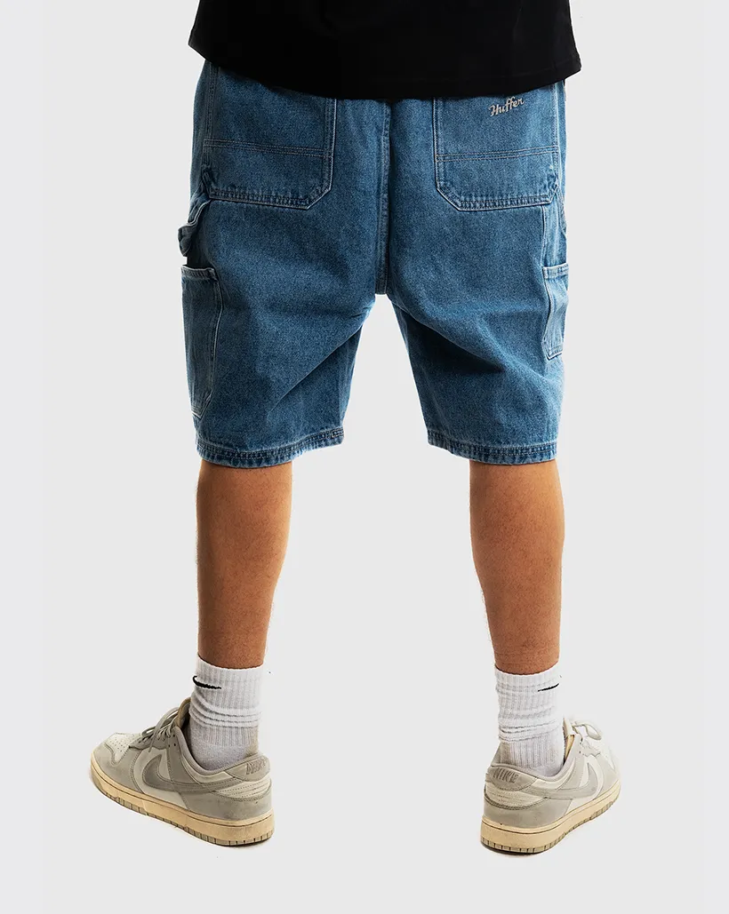 Huffer Carpenter Denim Short - Blue Wash Gentle - Touch