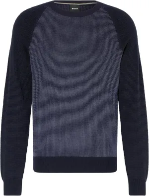 Pull en laine à col rond Hugo Boss pour homme, Marine