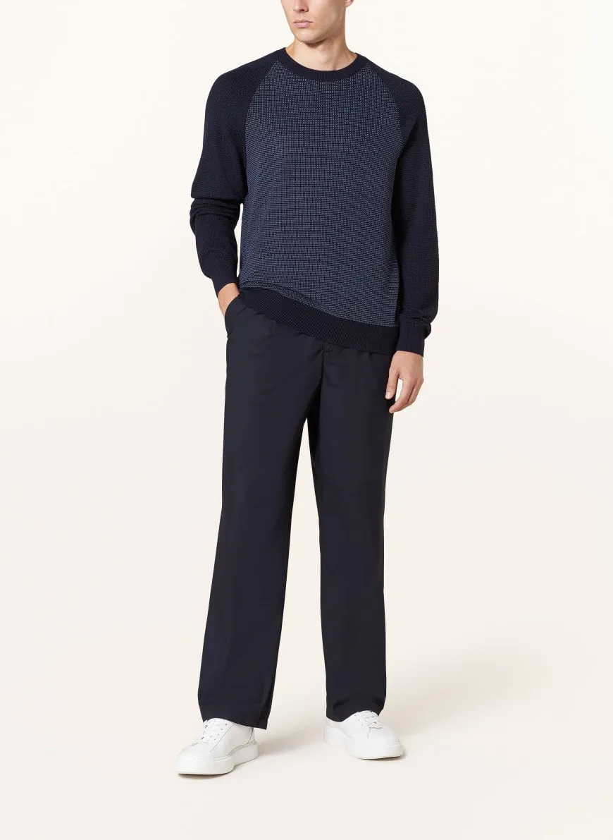 Pull en laine à col rond Hugo Boss pour homme, Marine
