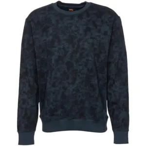 Hugo Boss Sweat-shirt en coton imprimé We_CamoOver pour homme, Marine