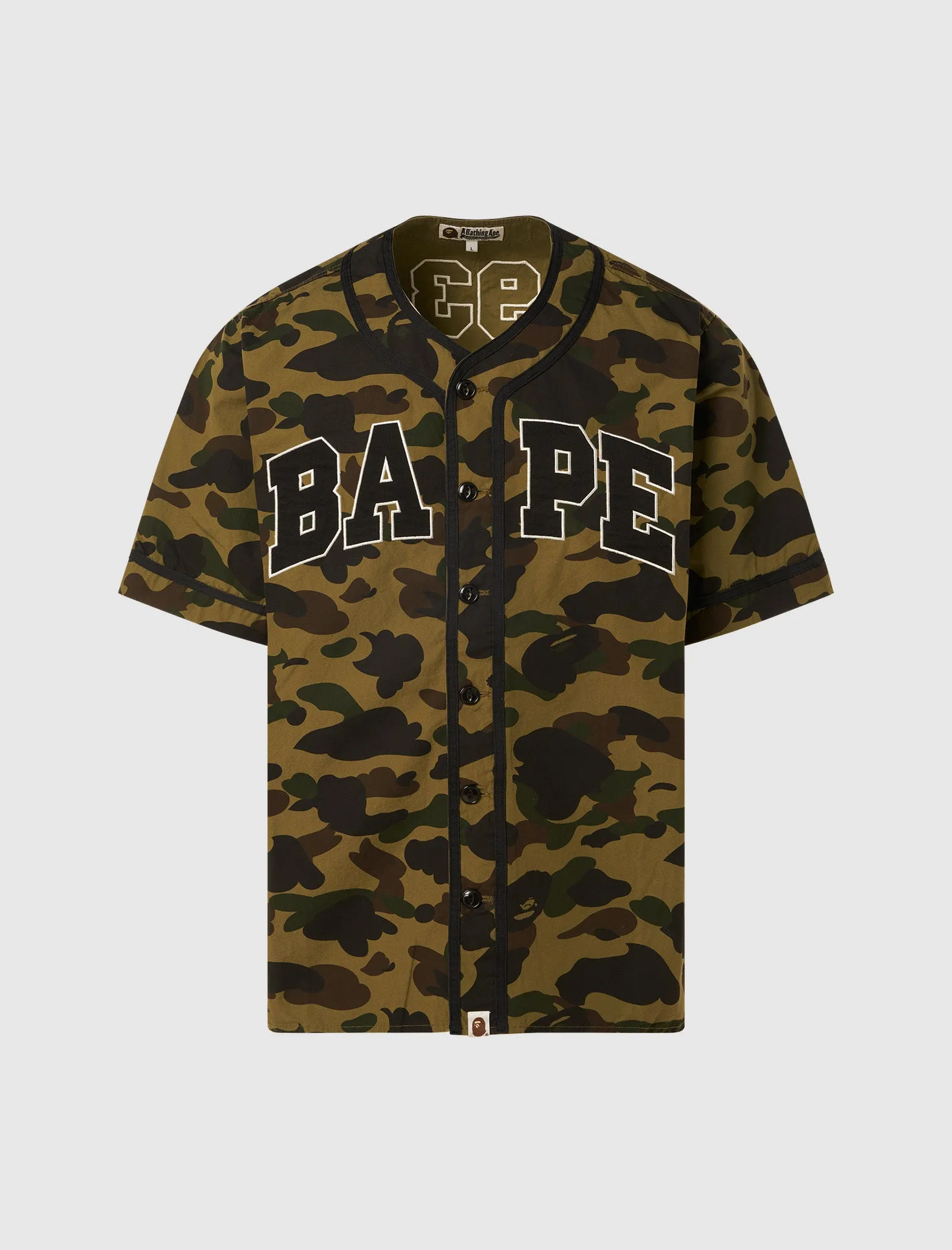 Camo Baseball Shirt Front Houndstooth Finish