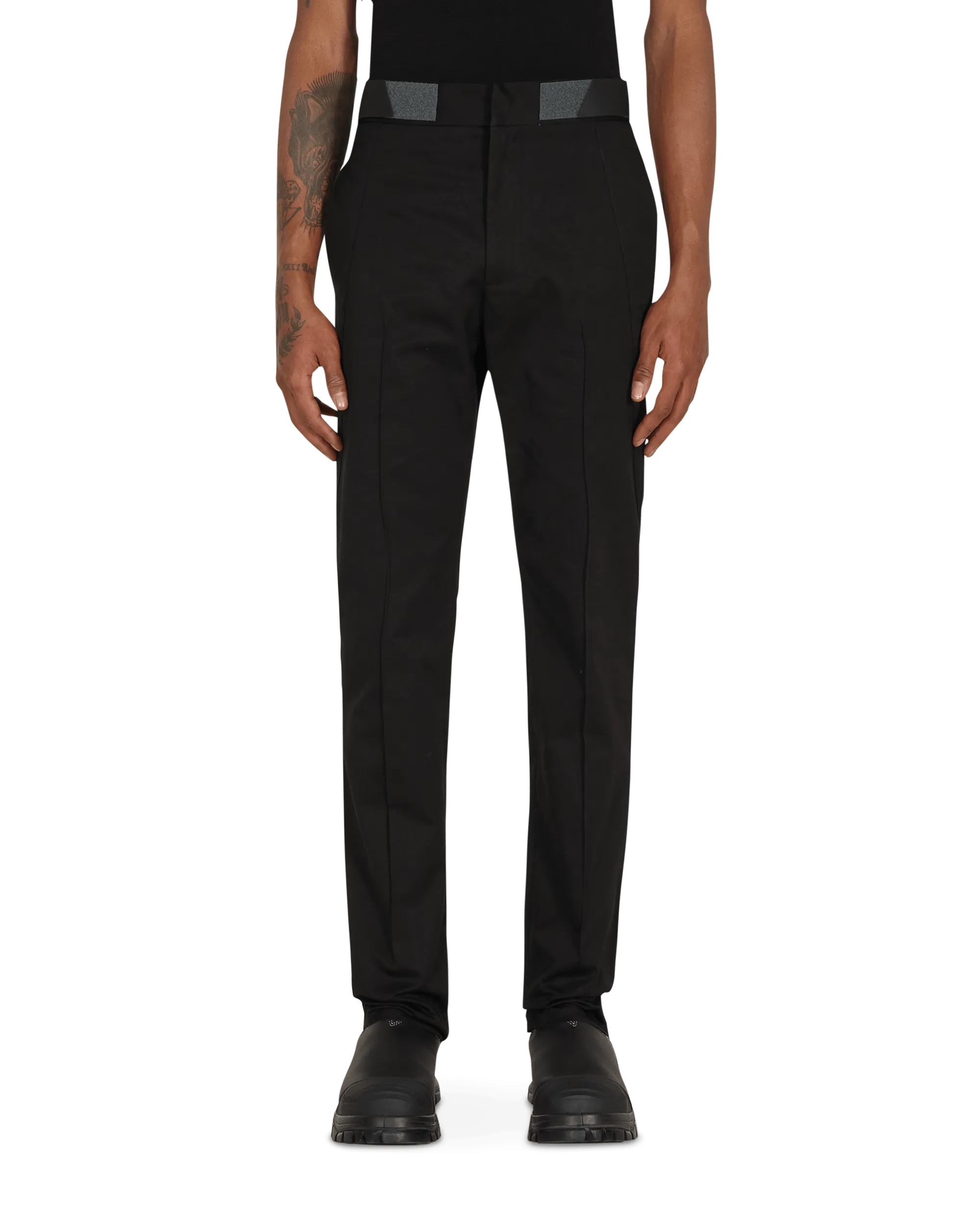 Comfortable Customized Diagonal Attica Pants Black