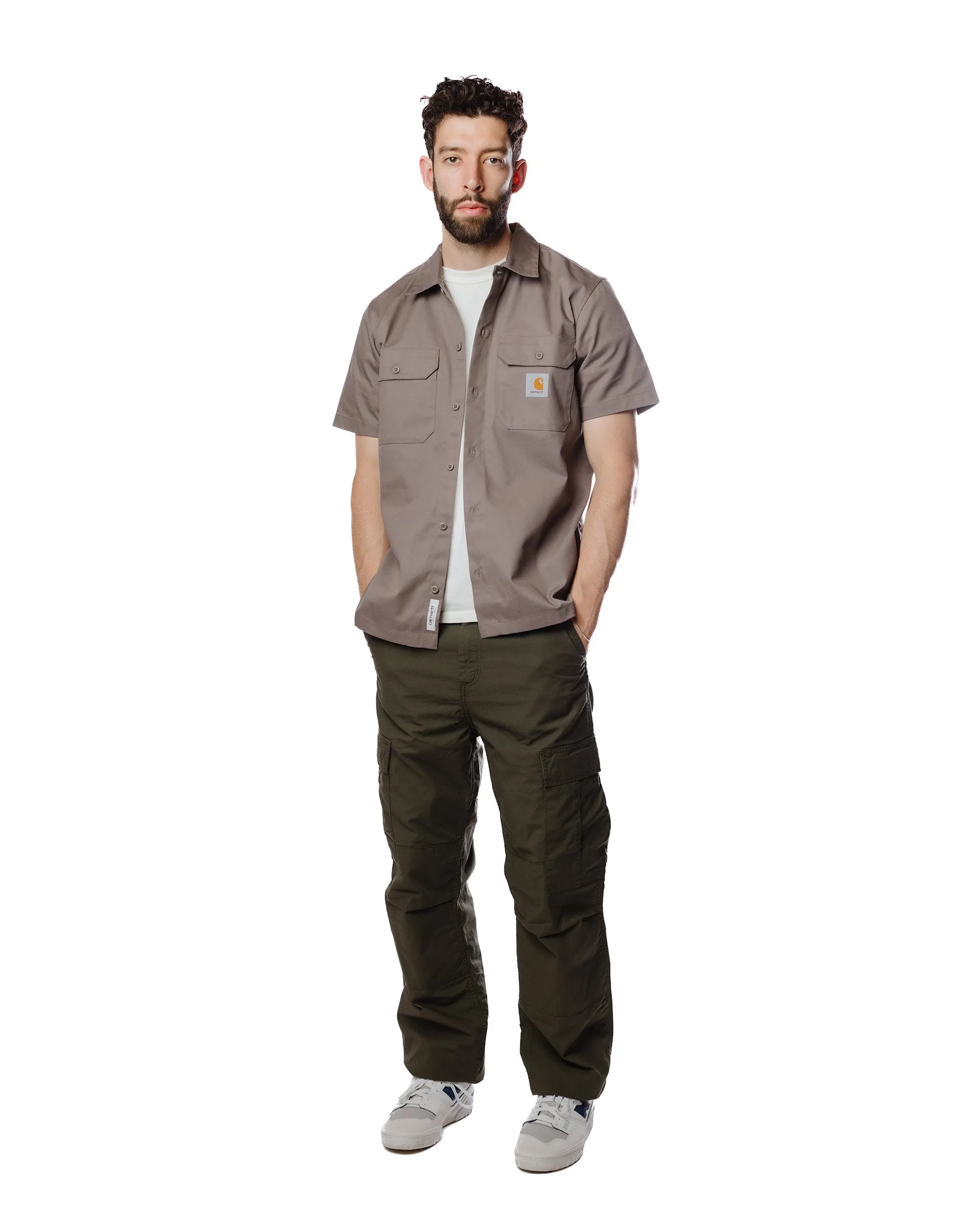 Carhartt W.I.P. Regular Cargo Pant Cypress Rinsed Comfortable Band Braided Element