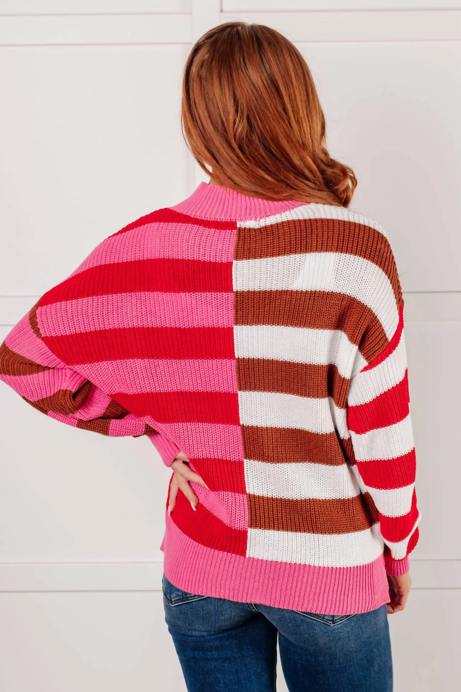 Pull à rayures multicolores In Your Lane avec bloc de couleurs