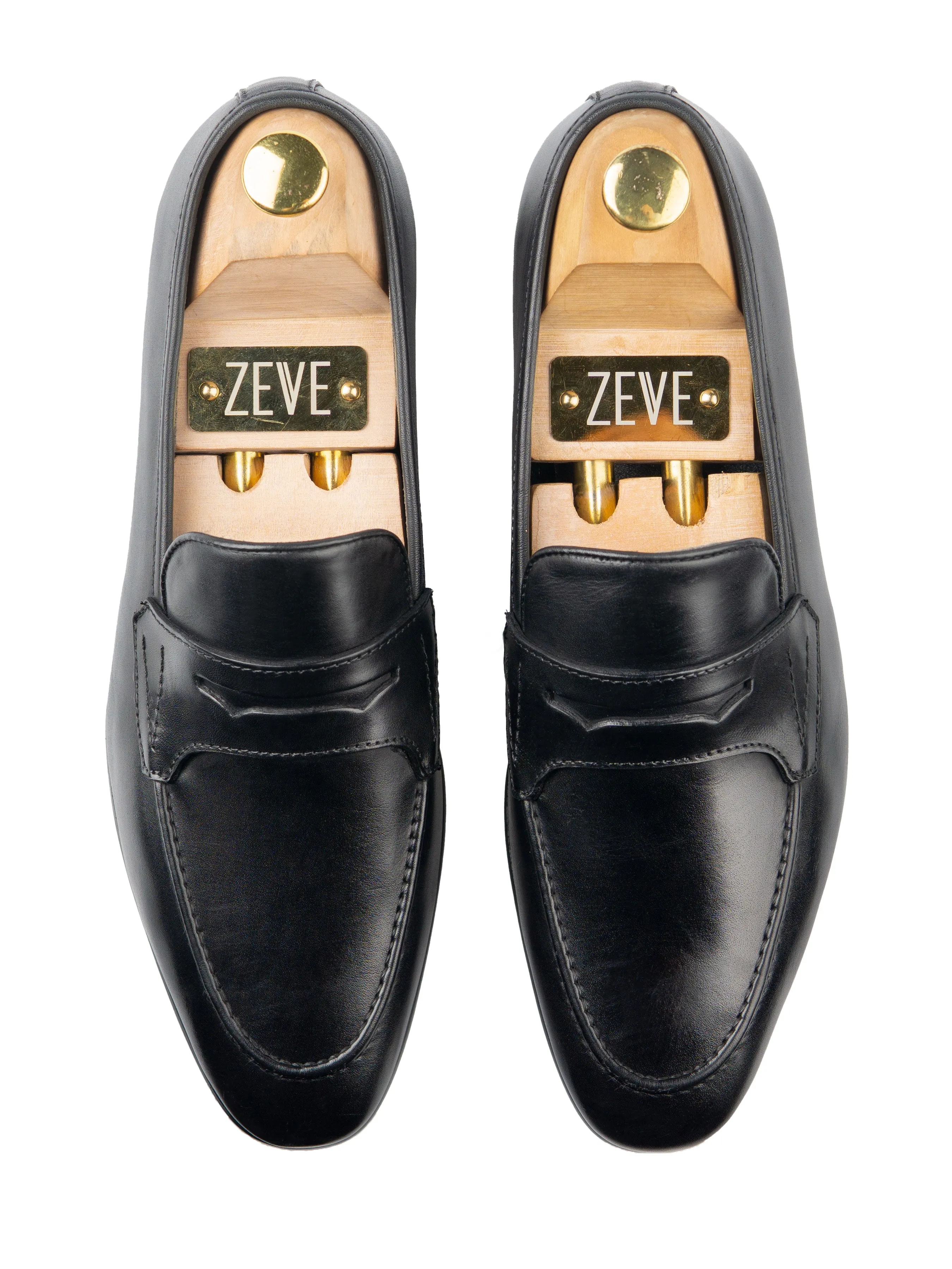 Penny Loafer Wing Strap - Solid Black Labor Day Sale