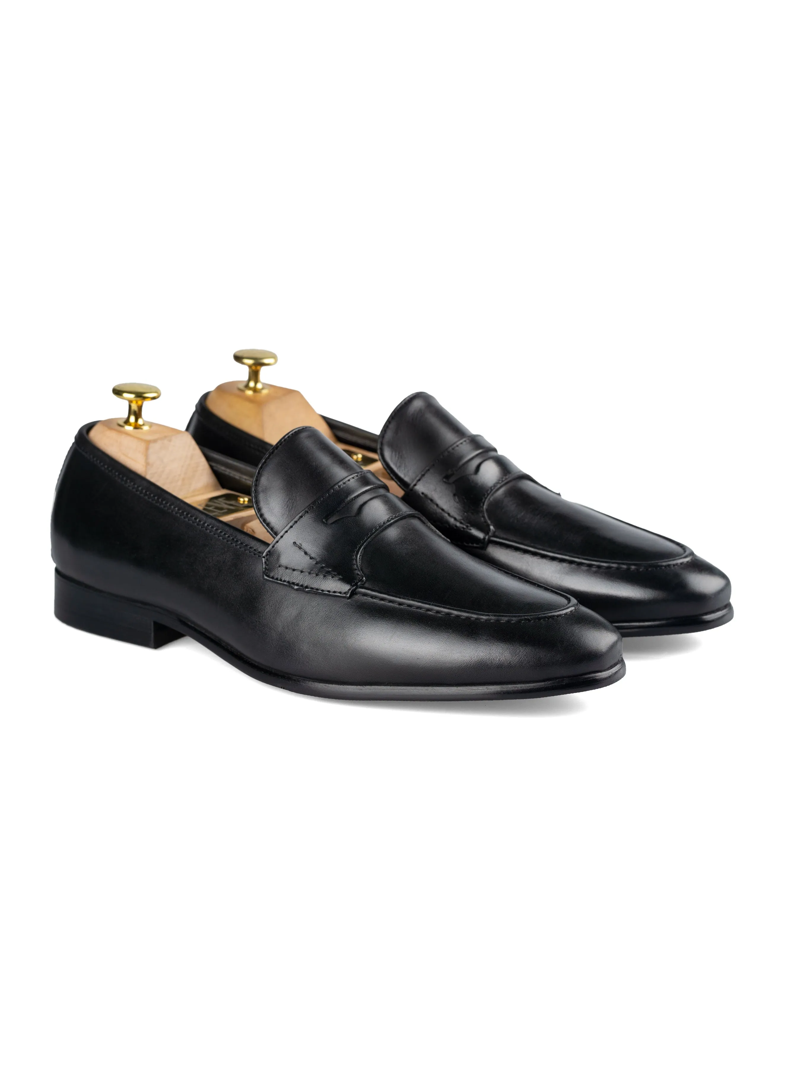 Penny Loafer Wing Strap - Solid Black Command Attention