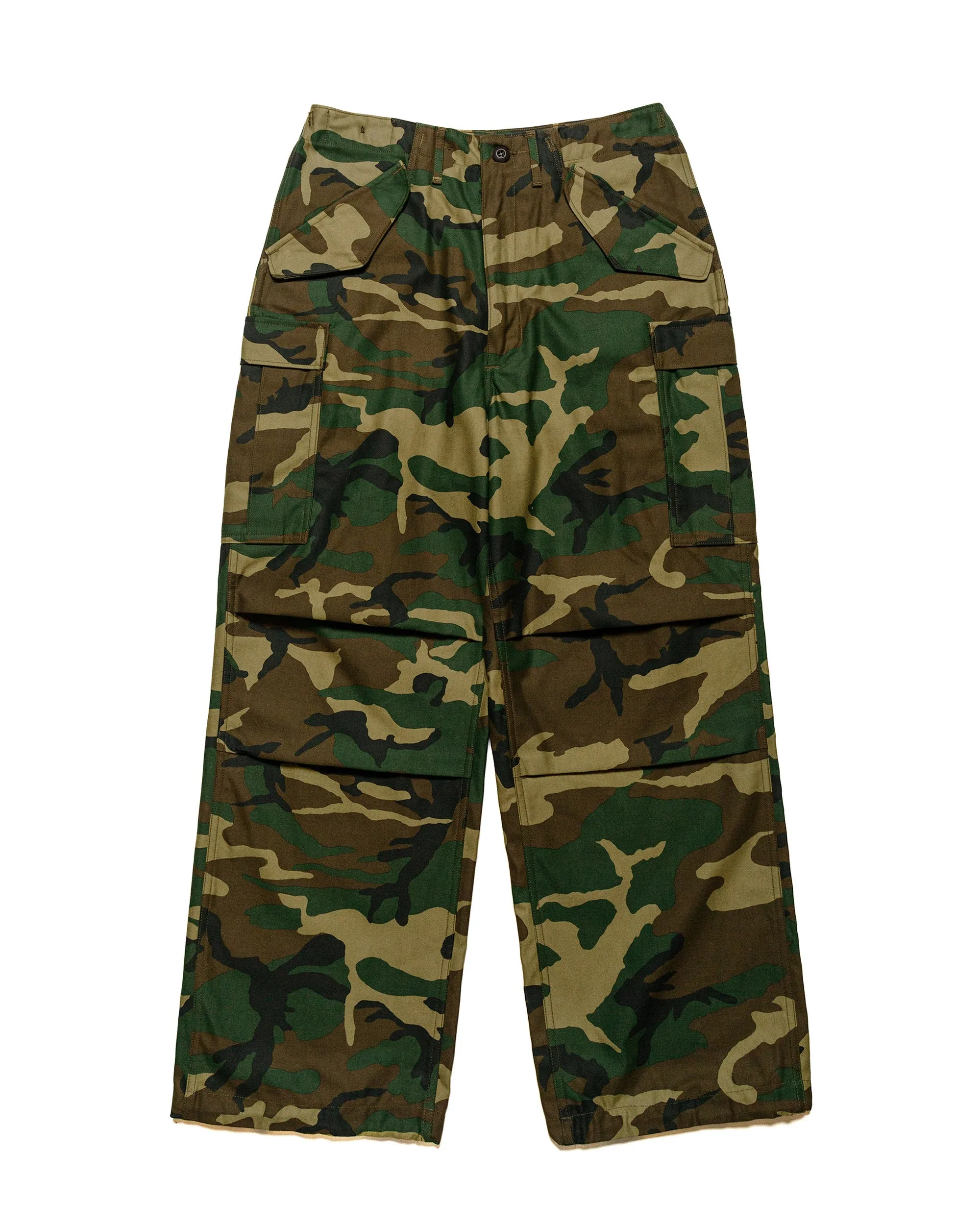 The Real Mccoy'S Mp23101 Trousers, Men'S, Field, M-65 / Woodland Olive Comfortable Resistance Geography Kit