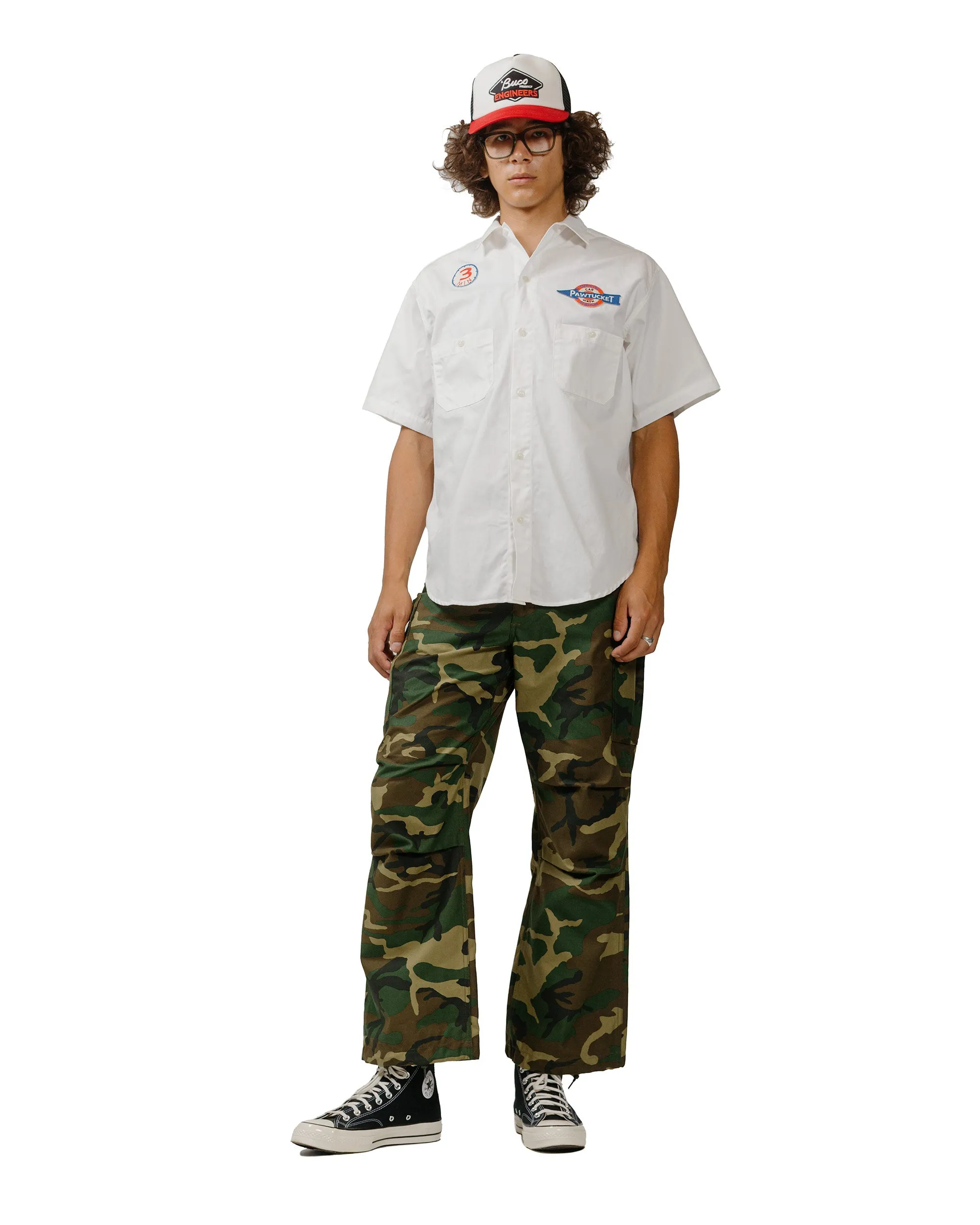 Adjustable - Drawstring - Decoration "Less Distinctive The Real Mccoy'S Mp23101 Trousers, Men'S, Field, M-65 / Woodland Olive