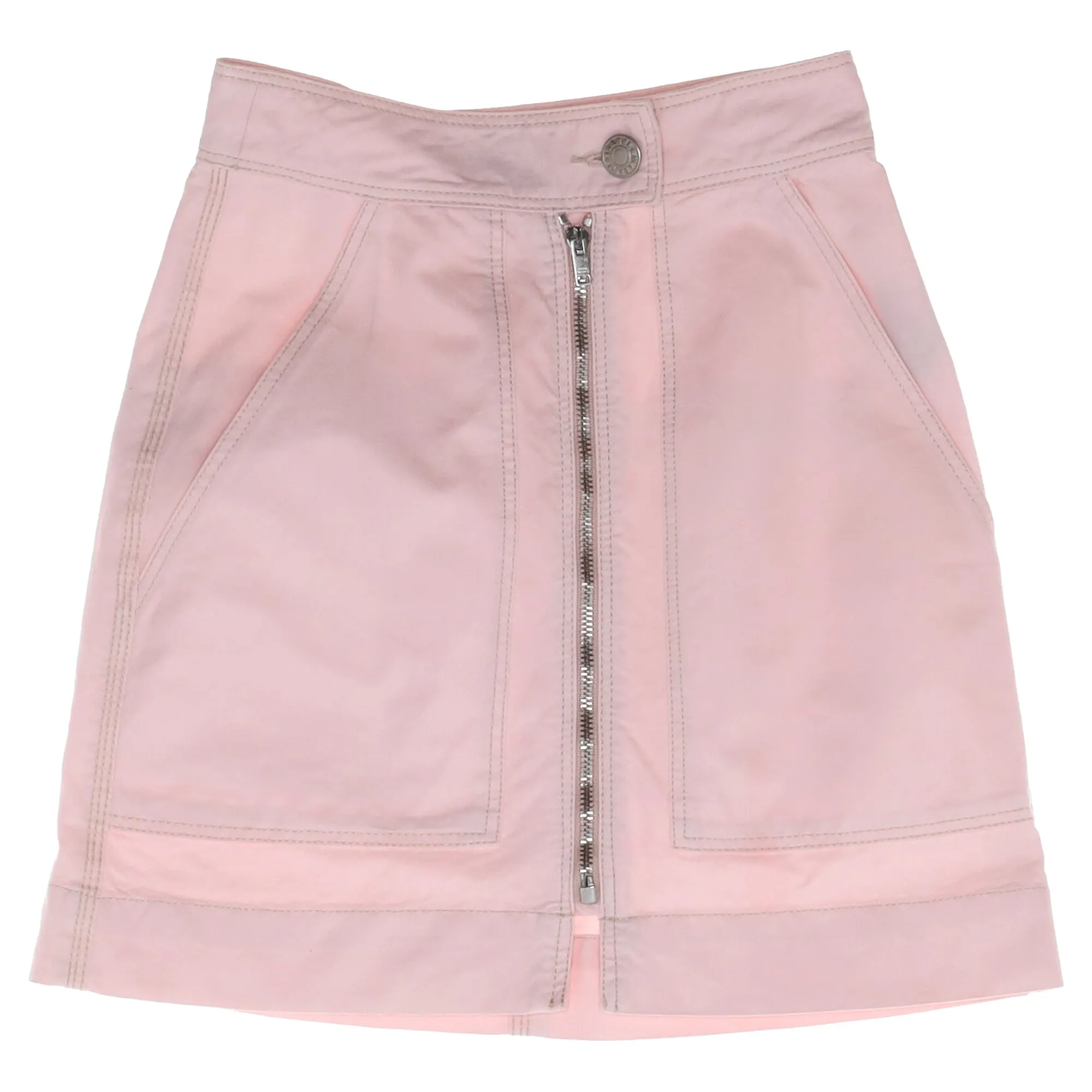 Isabel Marant Jupe Mini à Fermeture Éclair en Coton Rose