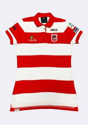 Isc Women'S St George Illawarra Dragons Striped Polo Cut-Out Design