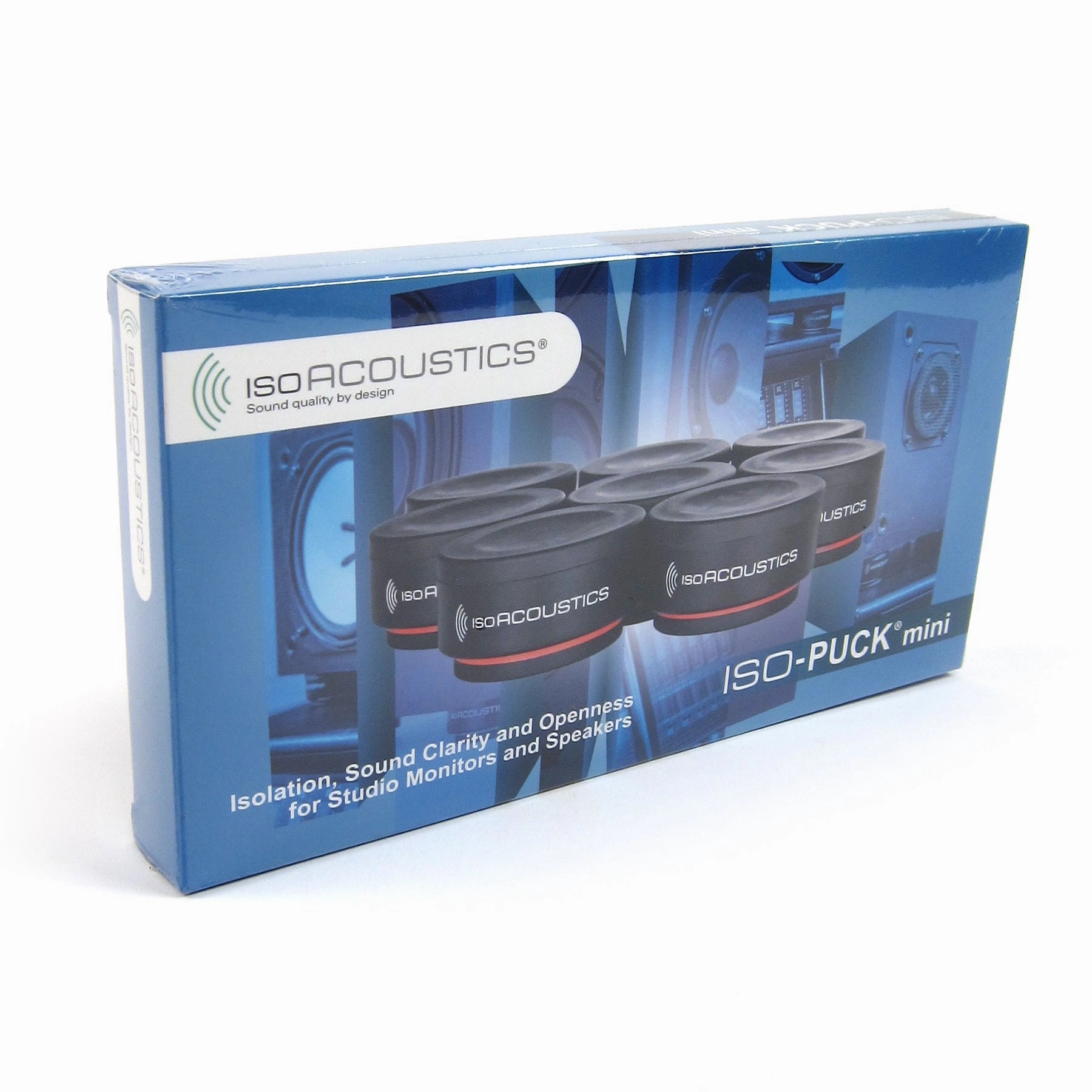 IsoAcoustics: ISO-PUCK Mini Isolation Puck for Studio Monitors   Amps (8 Pack)