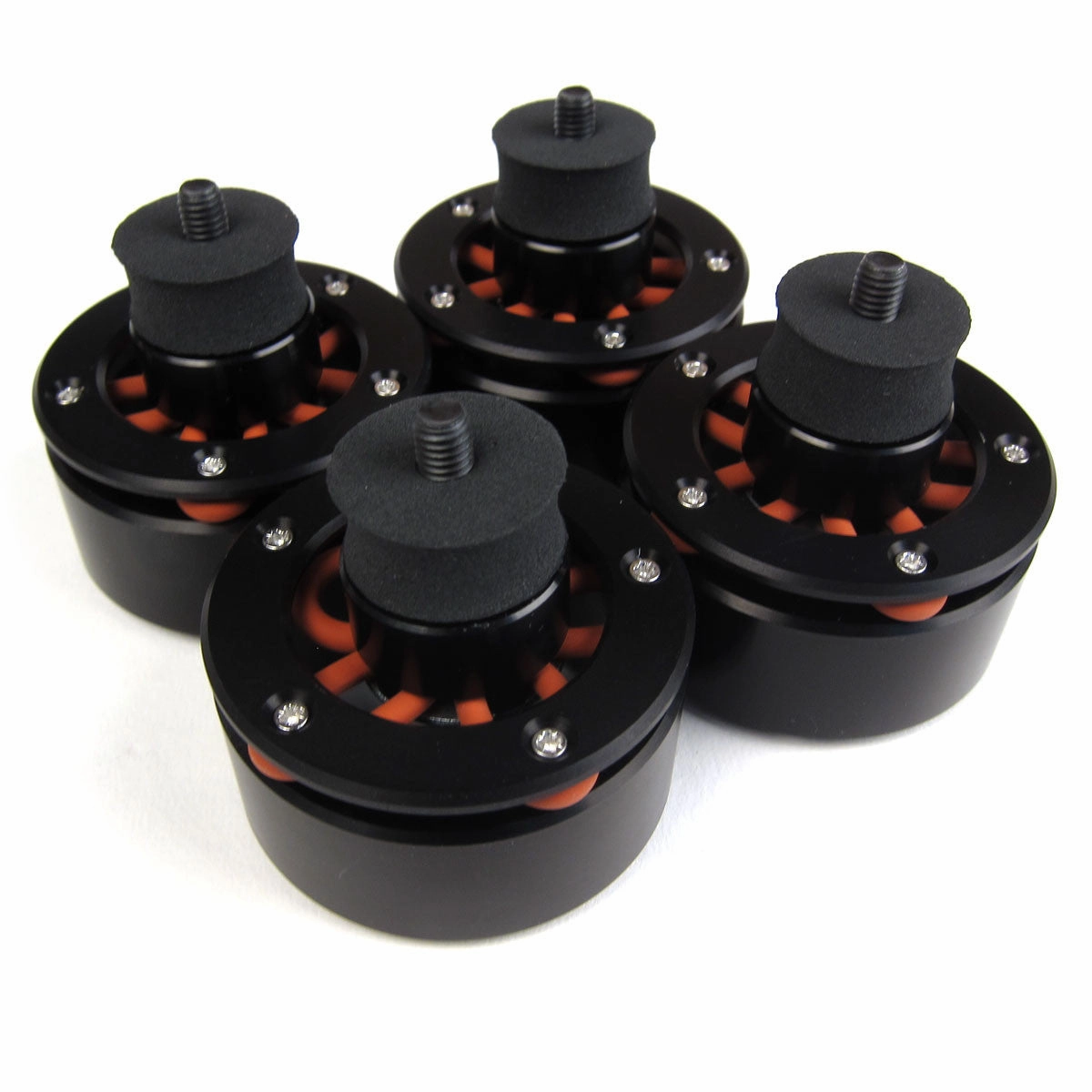 Isonoe: Isolation System - Turntable Feet 25 kg / 55 lbs Version (4 Units) - Black