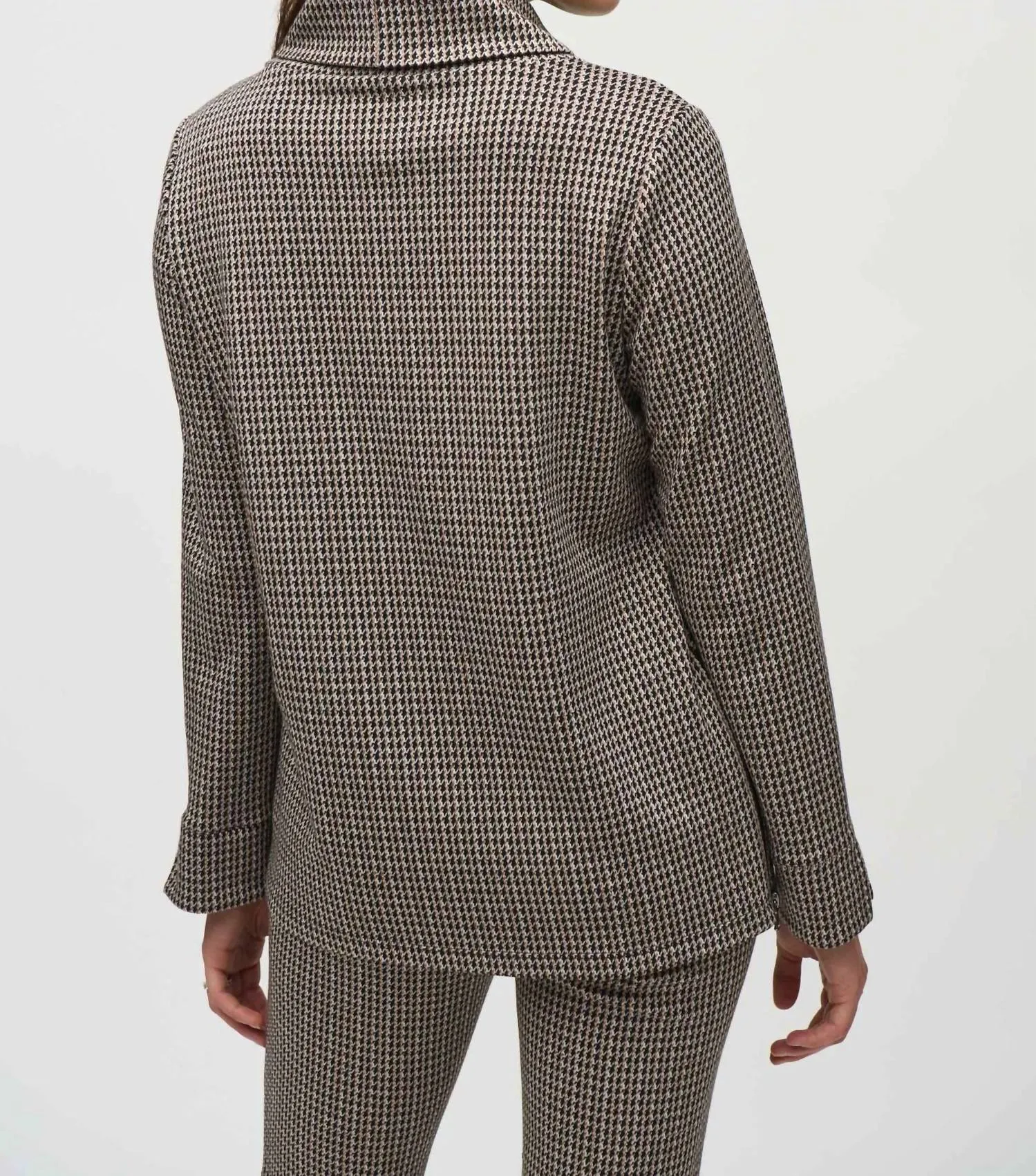 Pull oversize à motifs pied-de-poule Jacquard noir multicolore