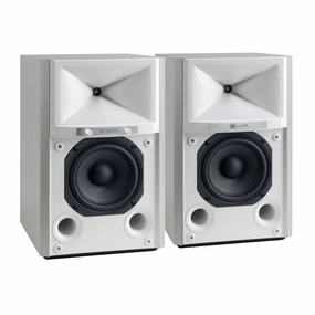 JBL: 4305P Powered Bookshelf Speakers w/ Streaming - Pair / White hi-fi DAC amp combo,hi-fi speaker impedance matcher,hi-fi RCA switch