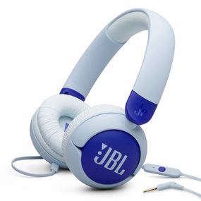 JBL jr320 Kid Safe On-Ear Wired Headphones (Blue) hi-fi unbalanced input,hi-fi signal purity,hi-fi acoustic panel