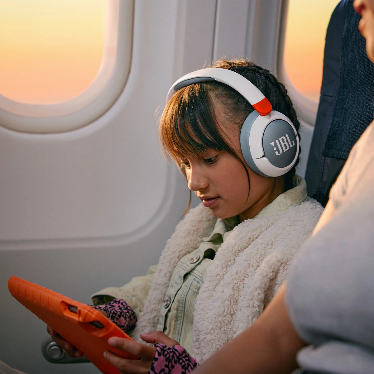 JBL Junior 470 Kid Safe On Ear Wireless Noise Cancelling Kids Headphones (White)