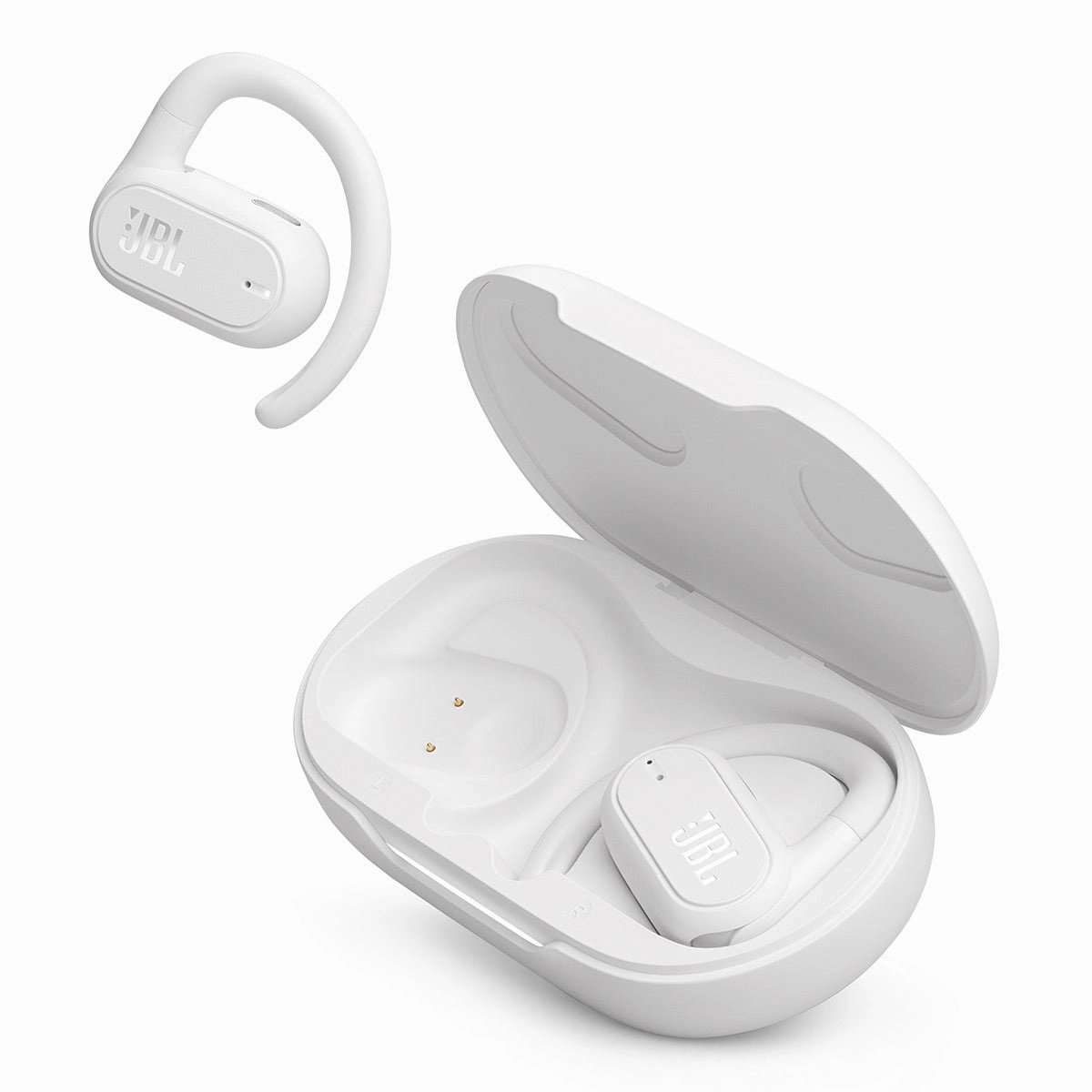 JBL Soundgear Sense Hybrid Open-Ear Headphones with Detachable Neckband (White)